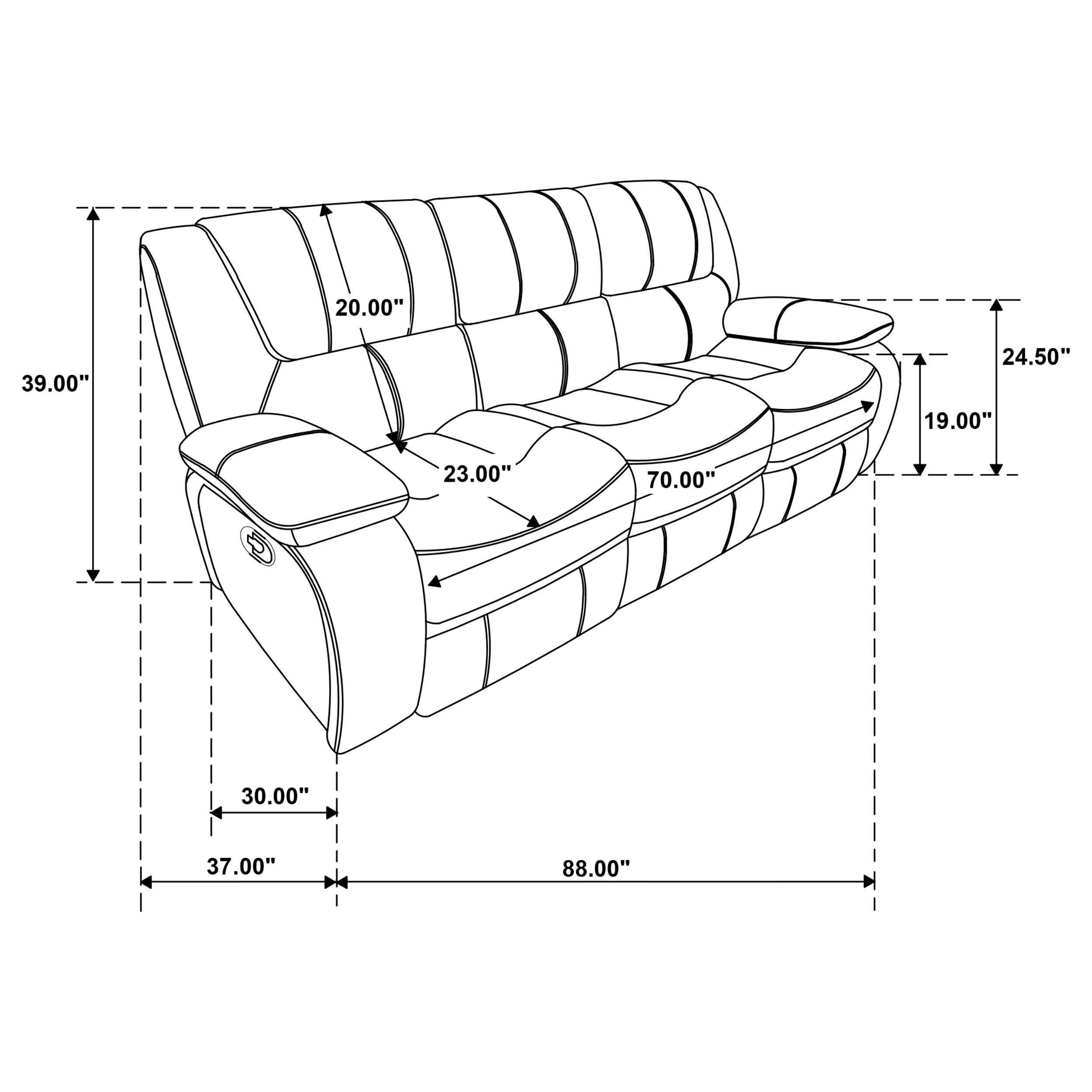 Camila Reclining Sofa - Ideal Furniture (Fresno,CA)