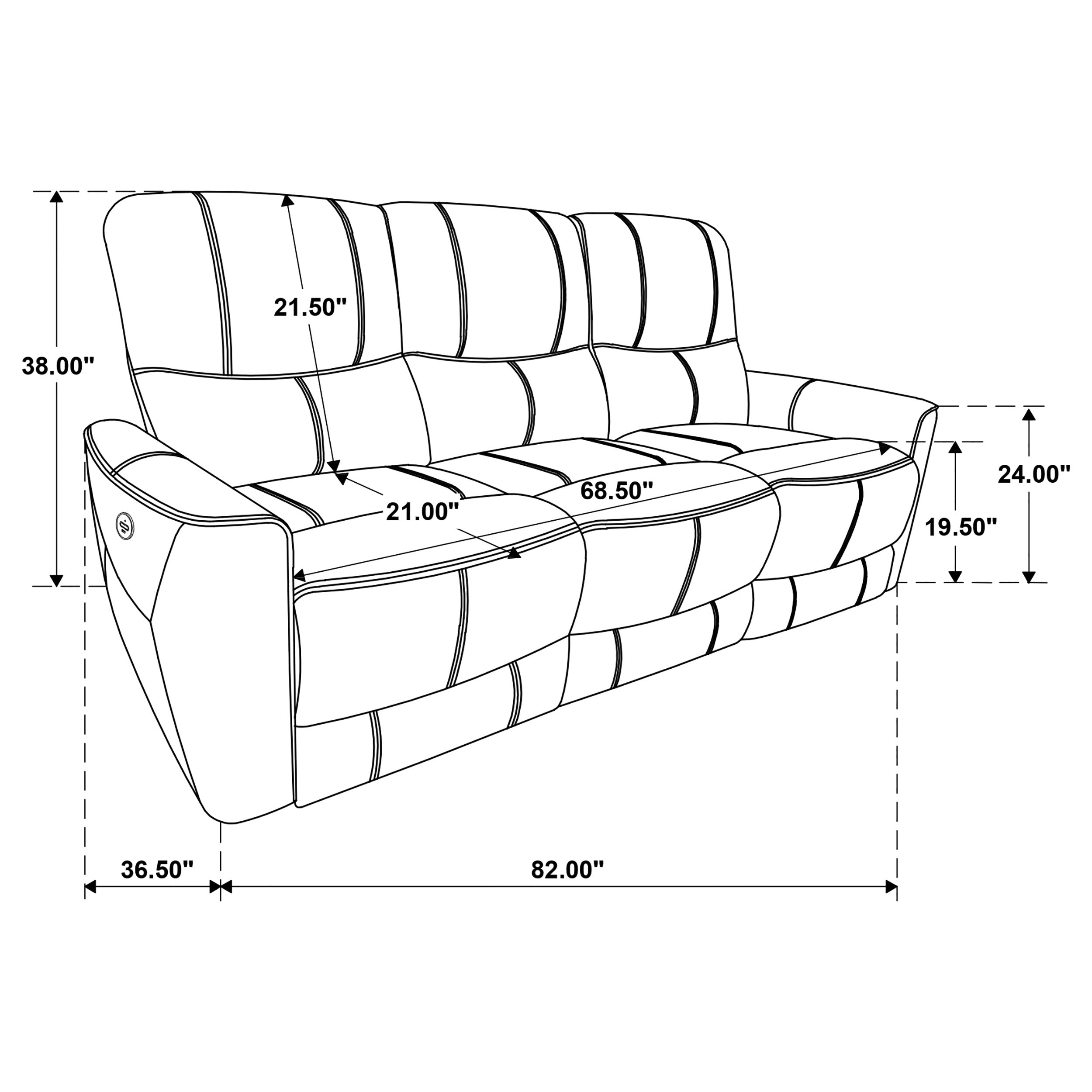 Greenfield Power Reclining Sofa - Ideal Furniture (Fresno,CA)