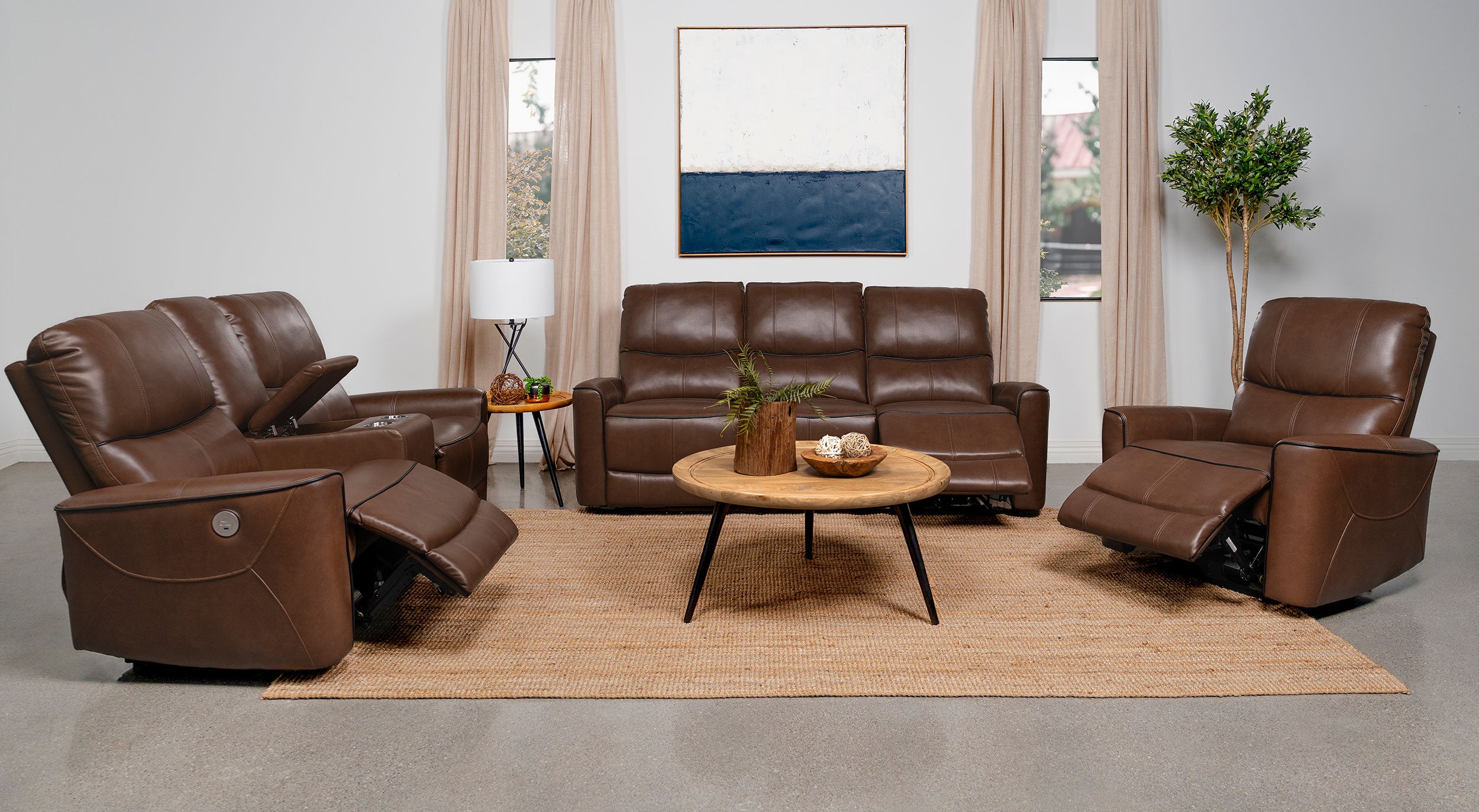 Greenfield Power Reclining Sofa - Ideal Furniture (Fresno,CA)