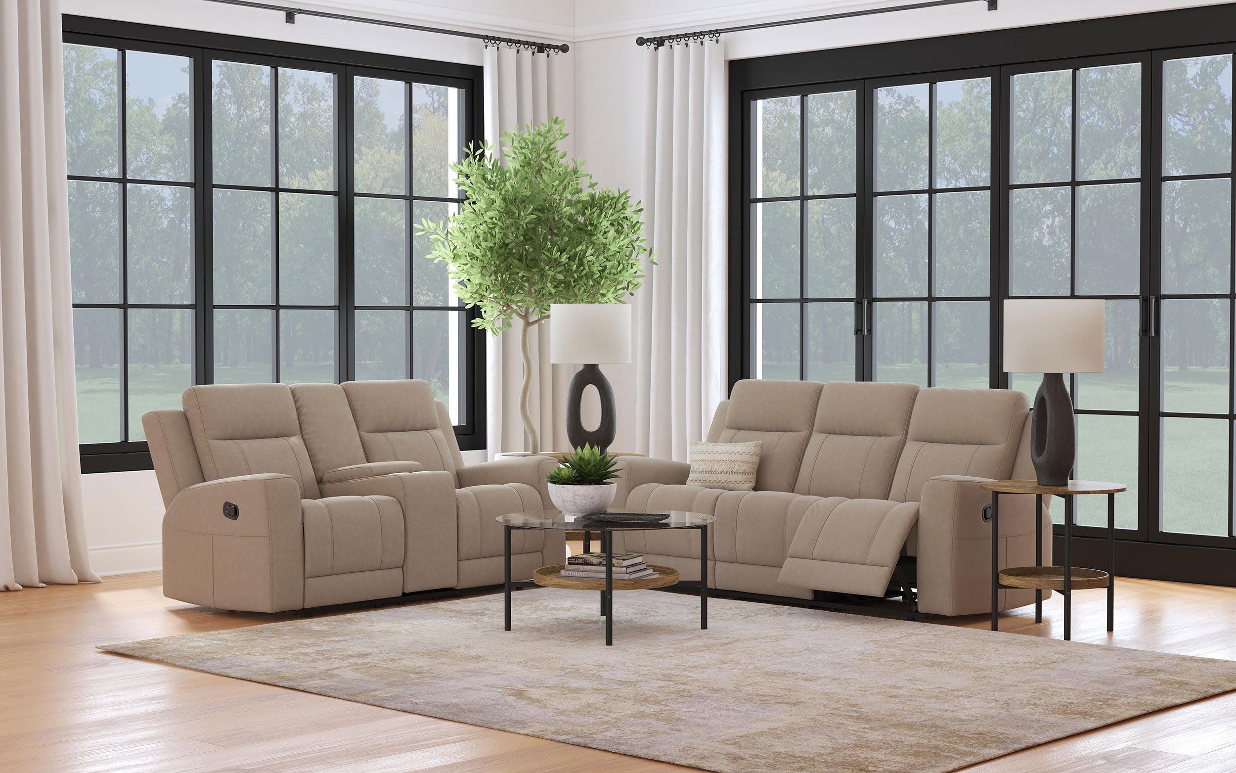 Brentwood Reclining Sofa Set - Ideal Furniture (Fresno,CA)