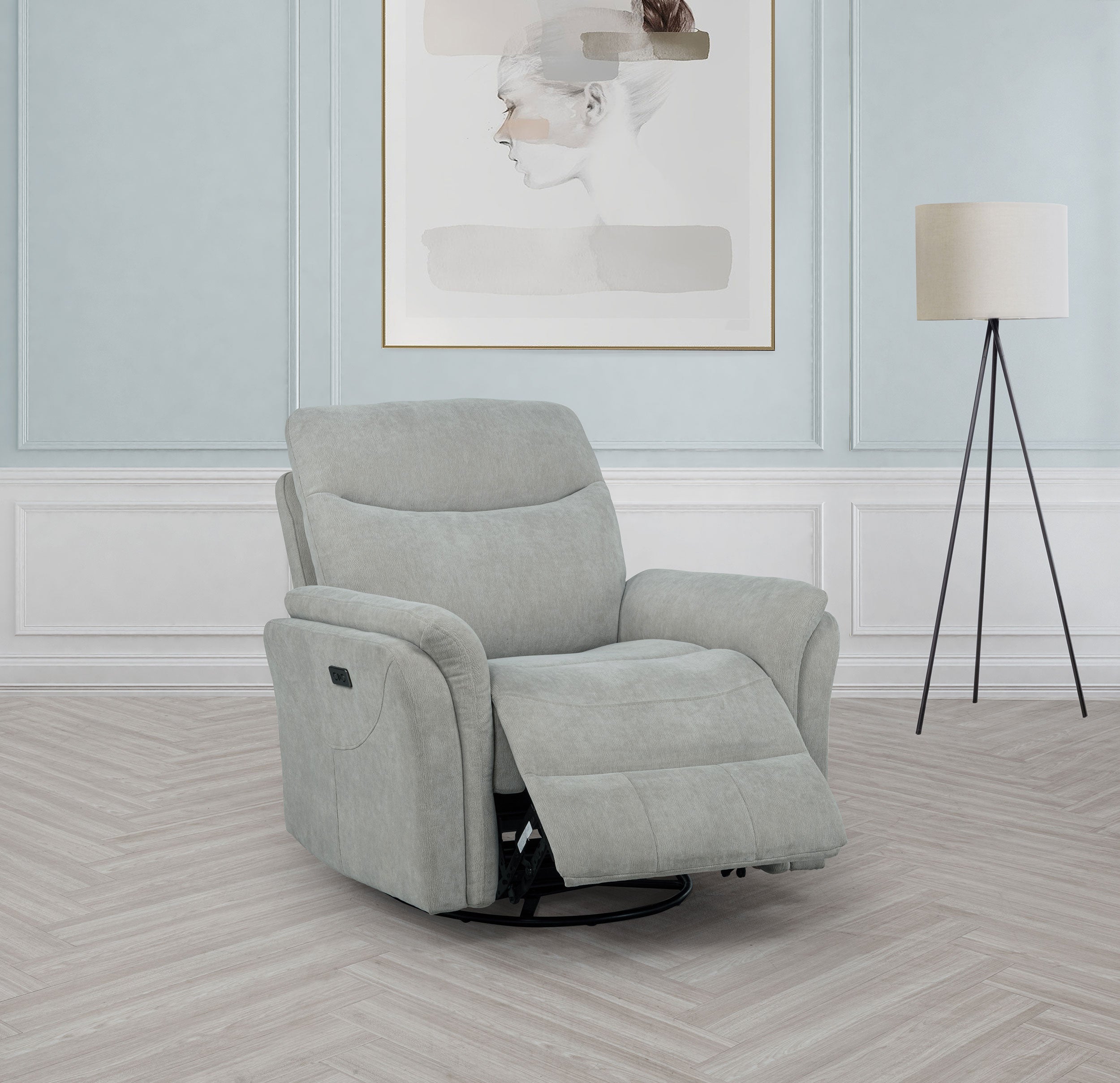 Adler Power Swivel Glider Recliner - Ideal Furniture (Fresno,CA)