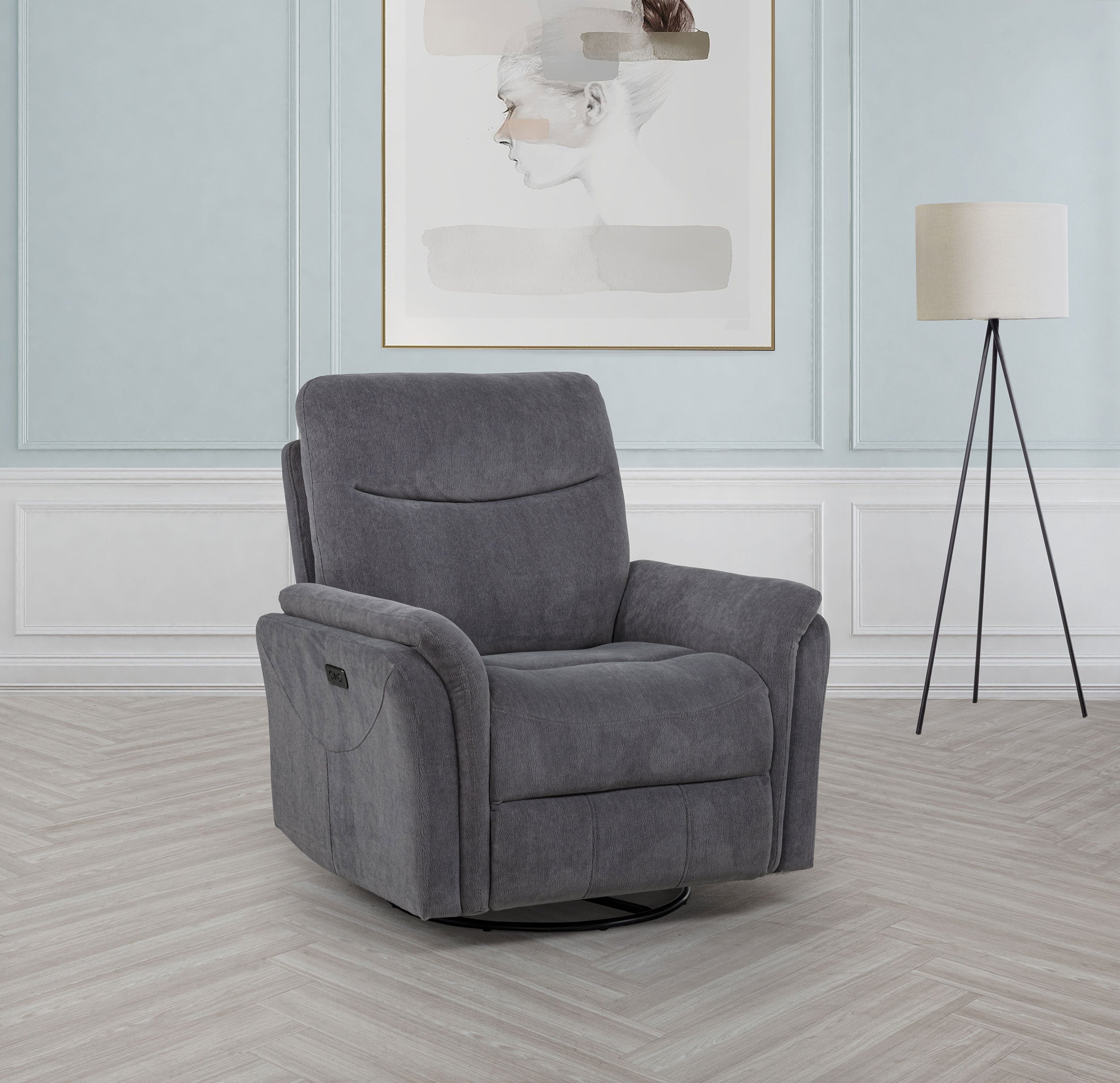 Adler Power Swivel Glider Recliner - Ideal Furniture (Fresno,CA)
