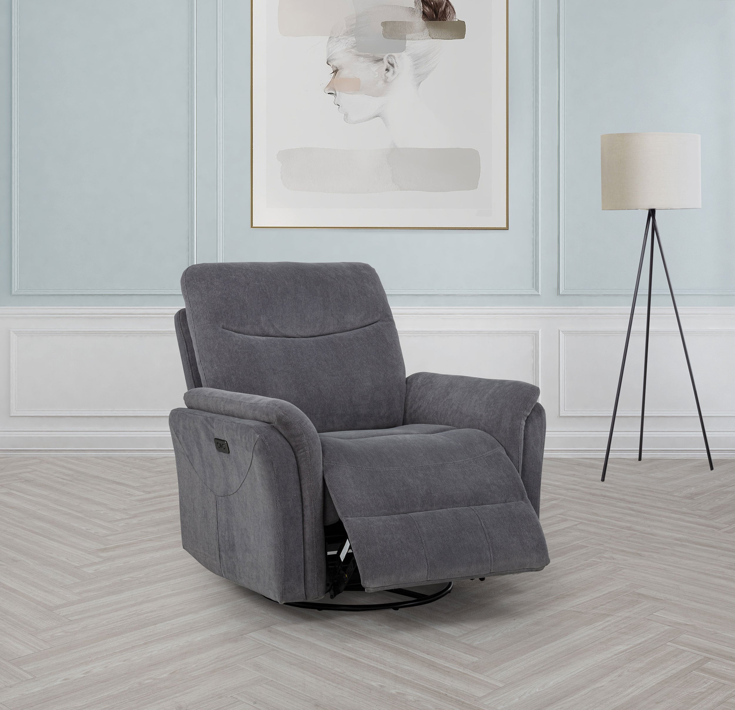 Adler Power Swivel Glider Recliner - Ideal Furniture (Fresno,CA)