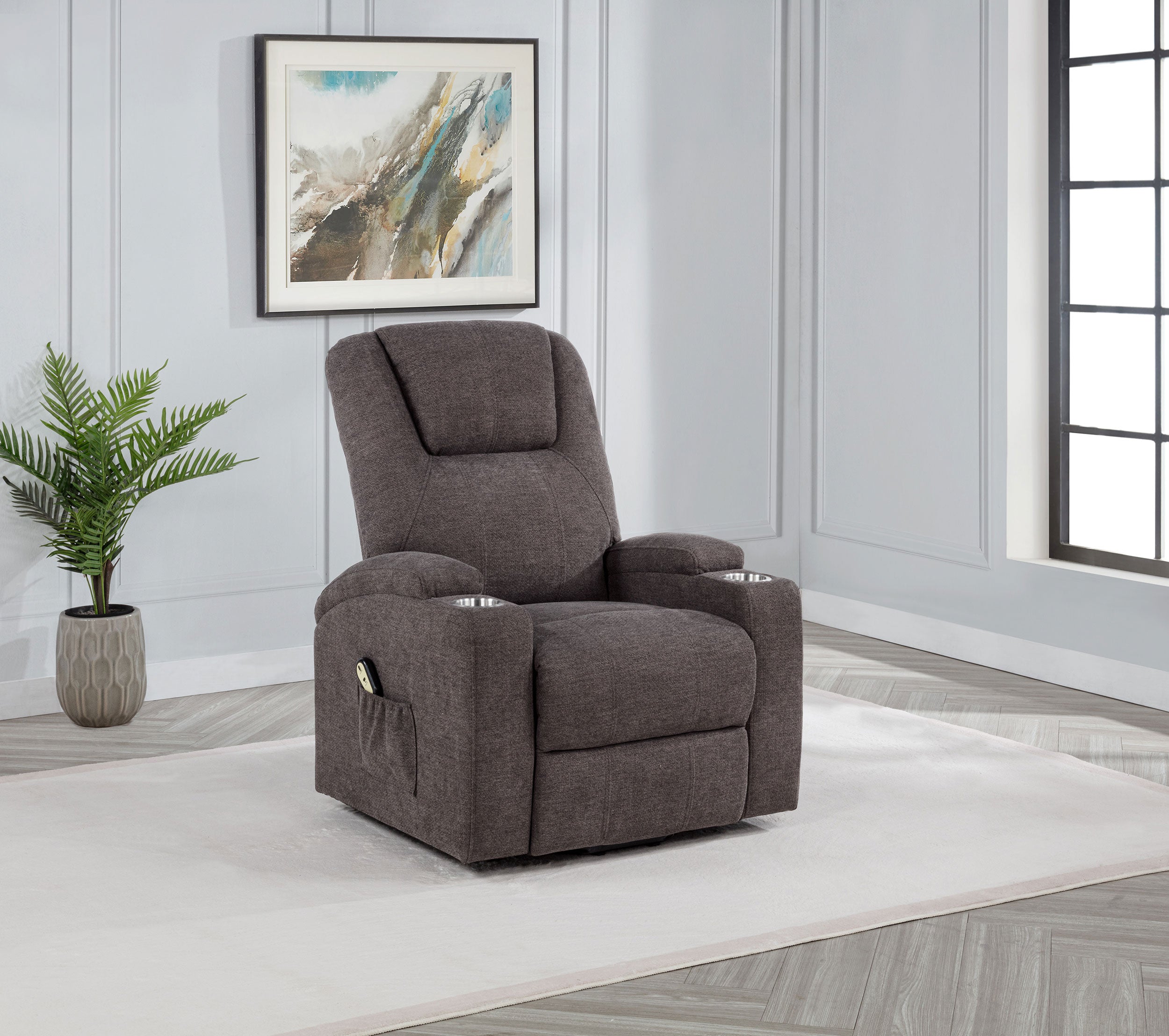 Louie Power Lift Massage Recliner - Ideal Furniture (Fresno,CA)