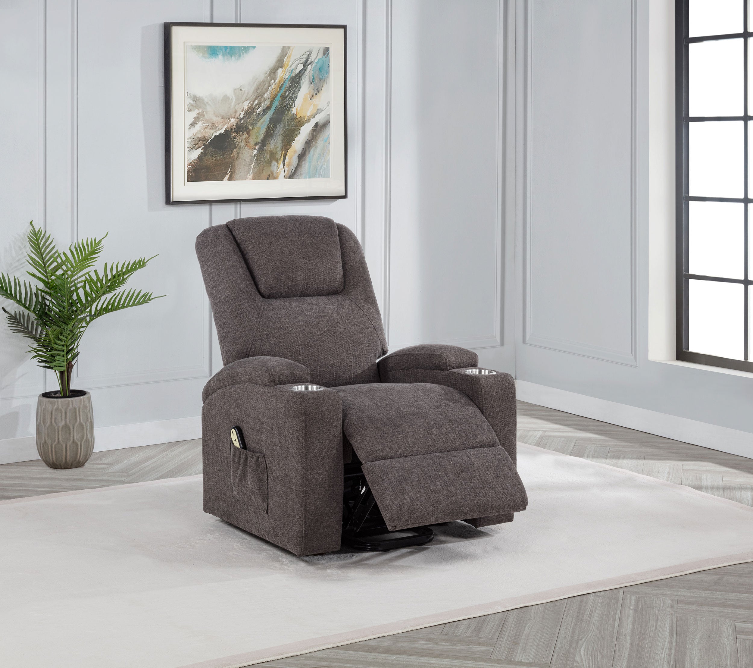 Louie Power Lift Massage Recliner - Ideal Furniture (Fresno,CA)