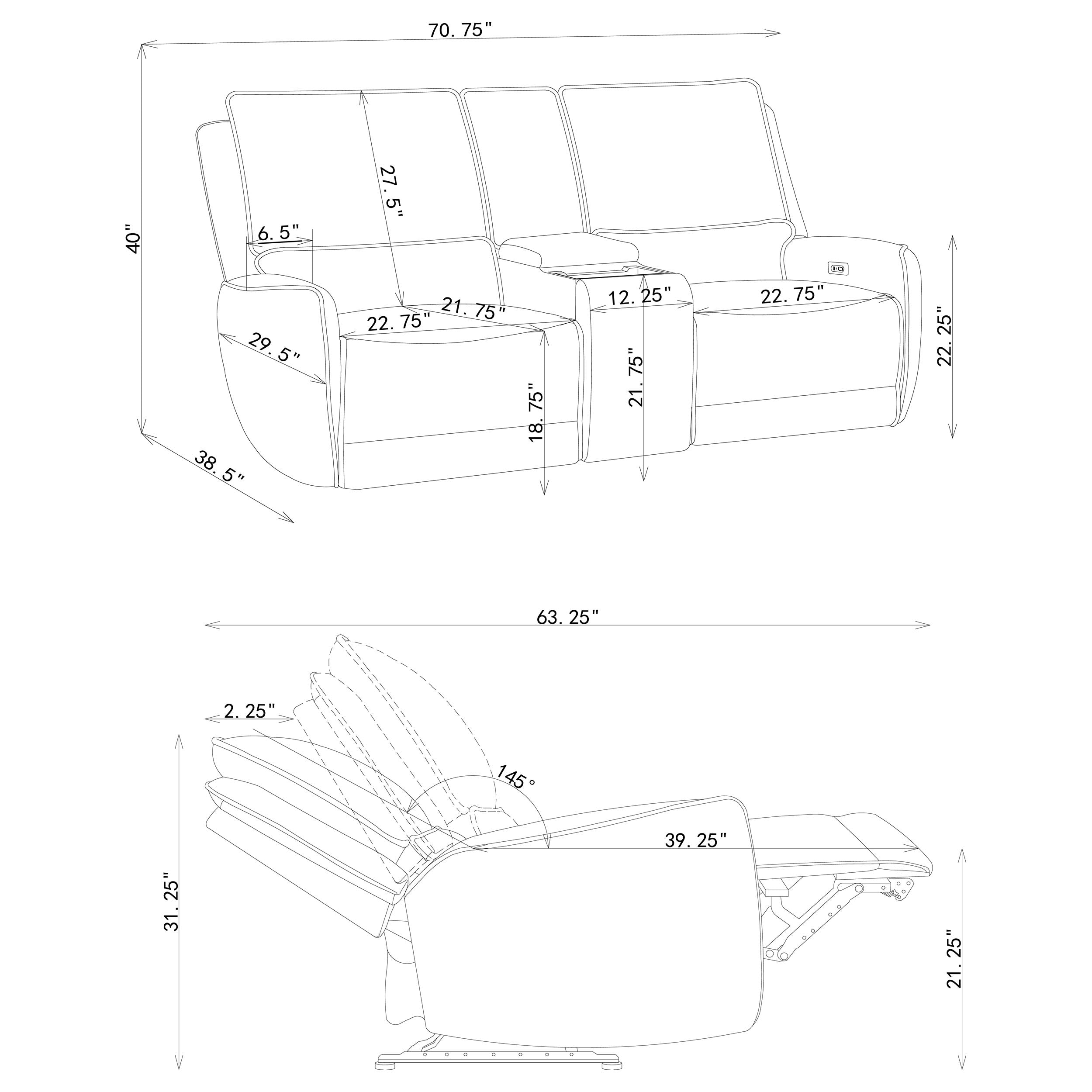 Sylmar Power Reclining Sofa Set - Ideal Furniture (Fresno,CA)