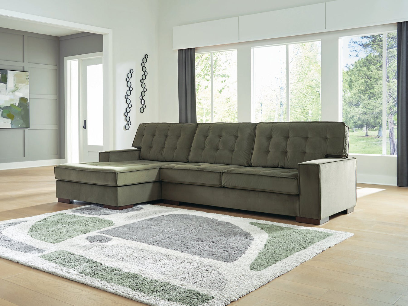 Caspian-Town Sectional with Chaise - Ideal Furniture (Fresno,CA)
