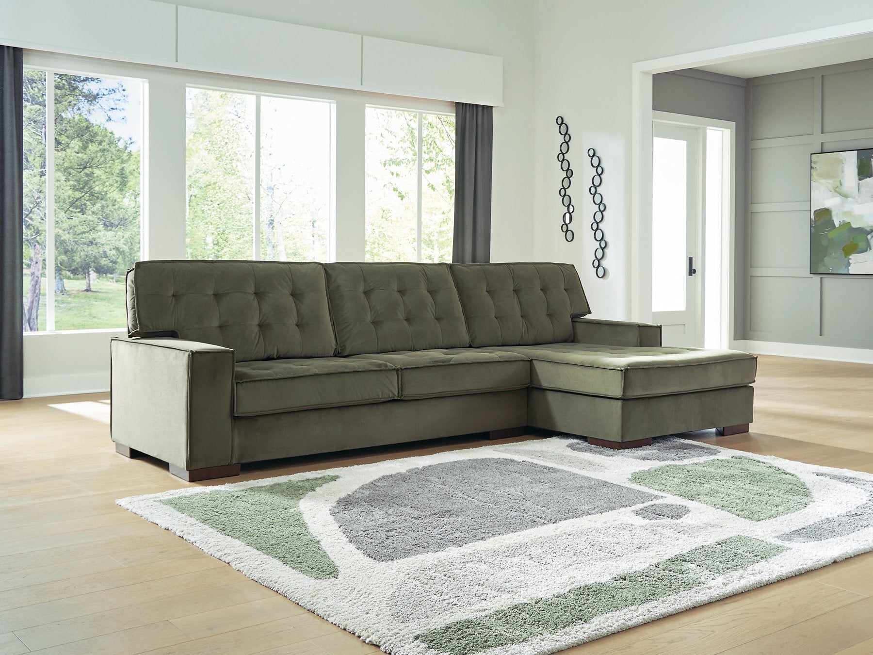 Caspian-Town Sectional with Chaise - Ideal Furniture (Fresno,CA)