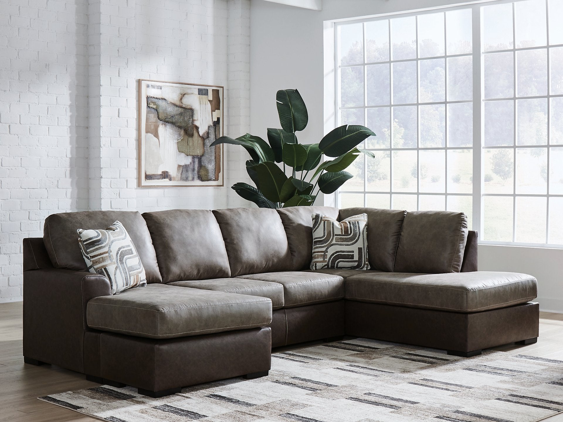 Castille Way Sectional with Chaise - Ideal Furniture (Fresno,CA)