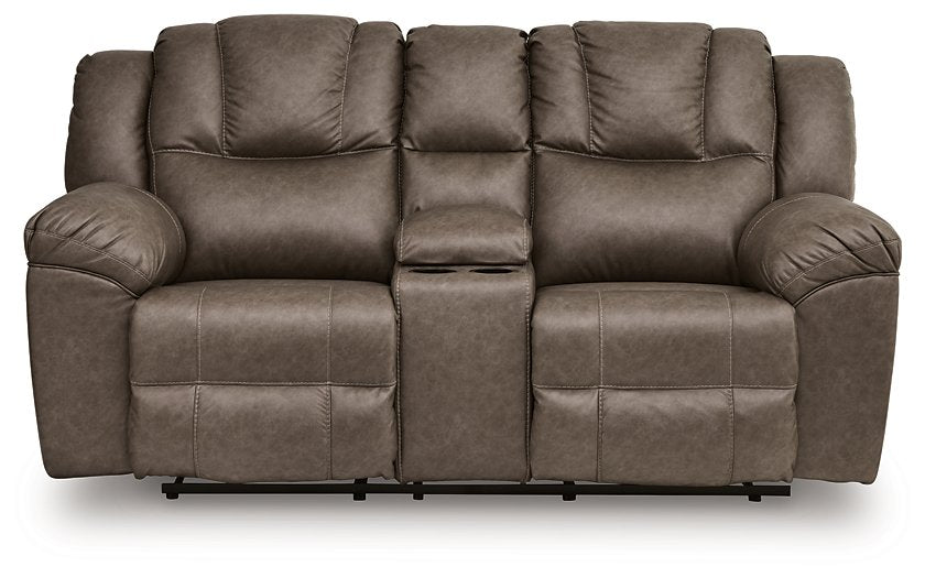 Lowilla Reclining Loveseat with Console - Ideal Furniture (Fresno,CA)