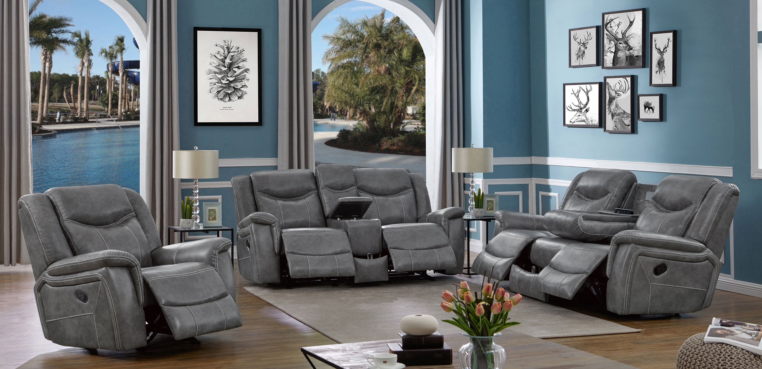 Conrad Glider Recliner - Ideal Furniture (Fresno,CA)
