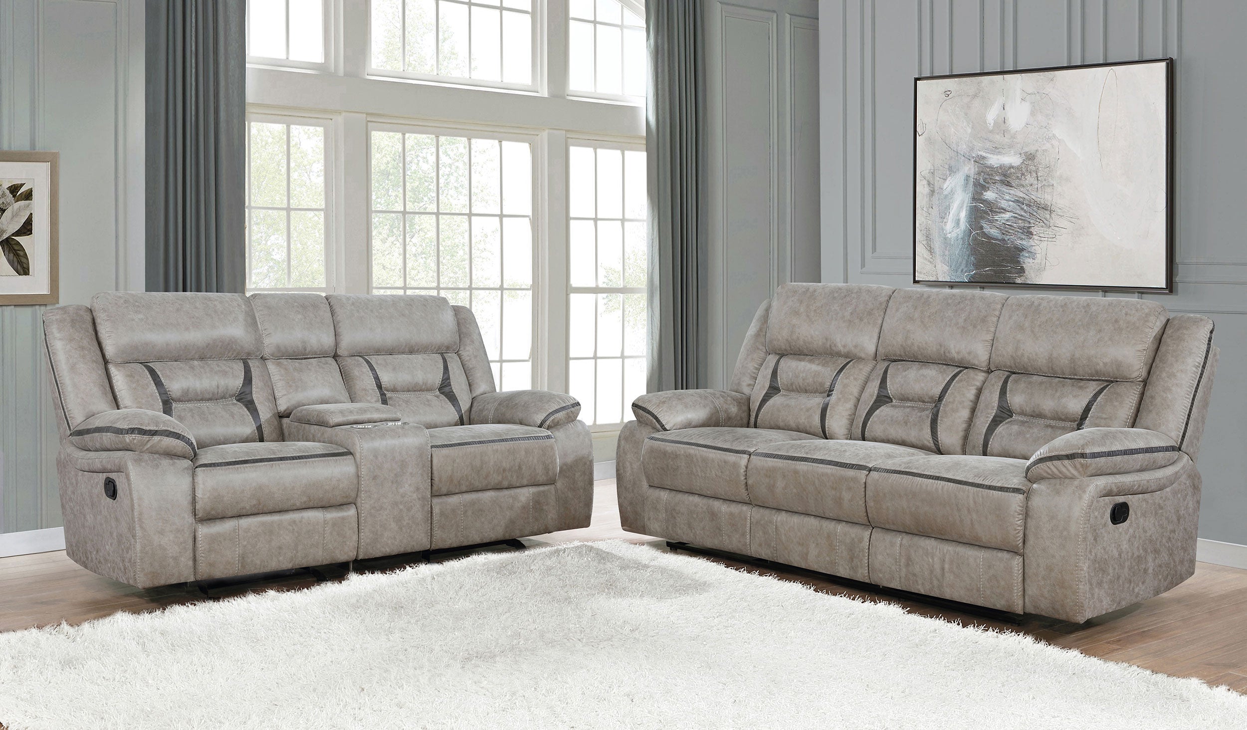Greer Reclining Sofa Set - Ideal Furniture (Fresno,CA)