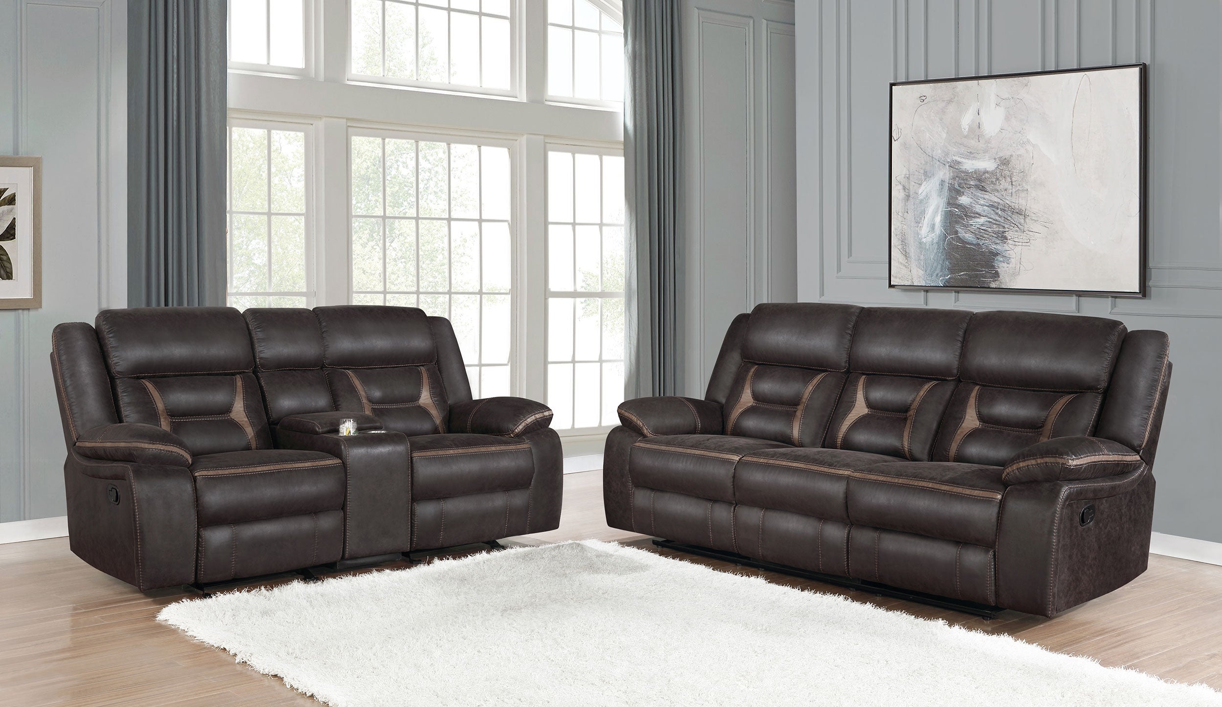 Greer Reclining Sofa Set - Ideal Furniture (Fresno,CA)