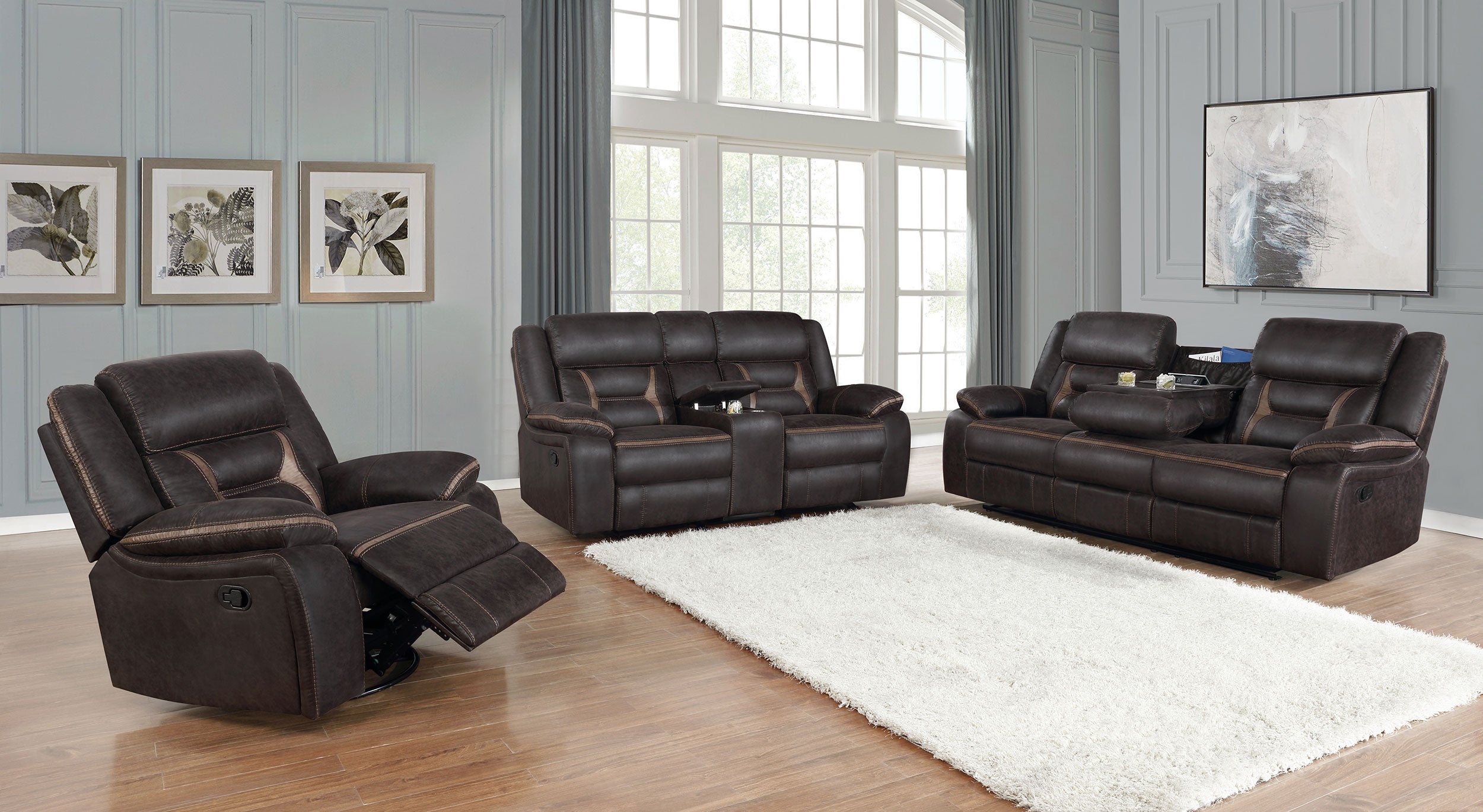 Greer Reclining Sofa Set - Ideal Furniture (Fresno,CA)