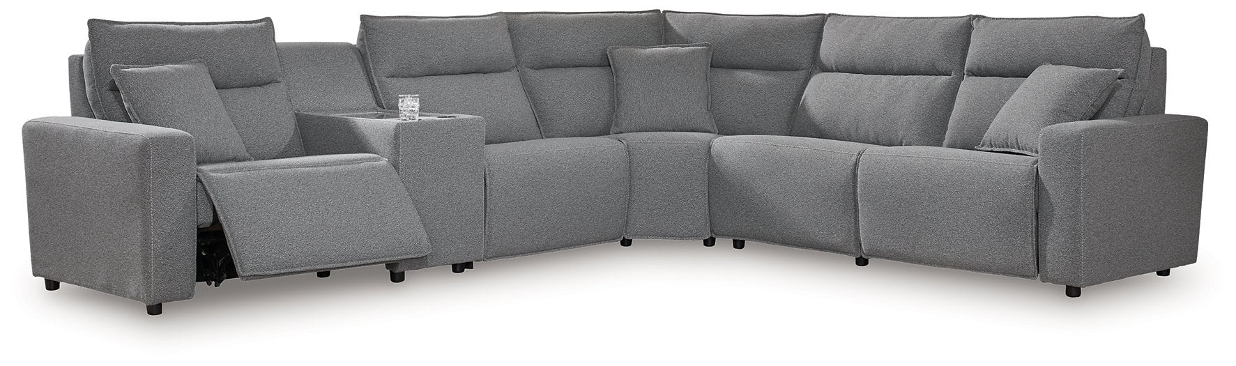 Modmax Reclining Sectional with Console - Ideal Furniture (Fresno,CA)