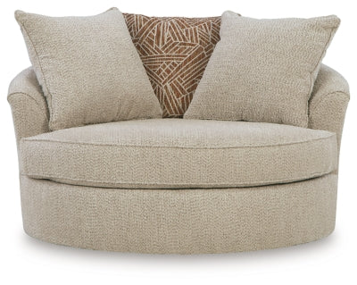 Steelwater Retreat Oversized Swivel Accent Chair - Ideal Furniture (Fresno,CA)