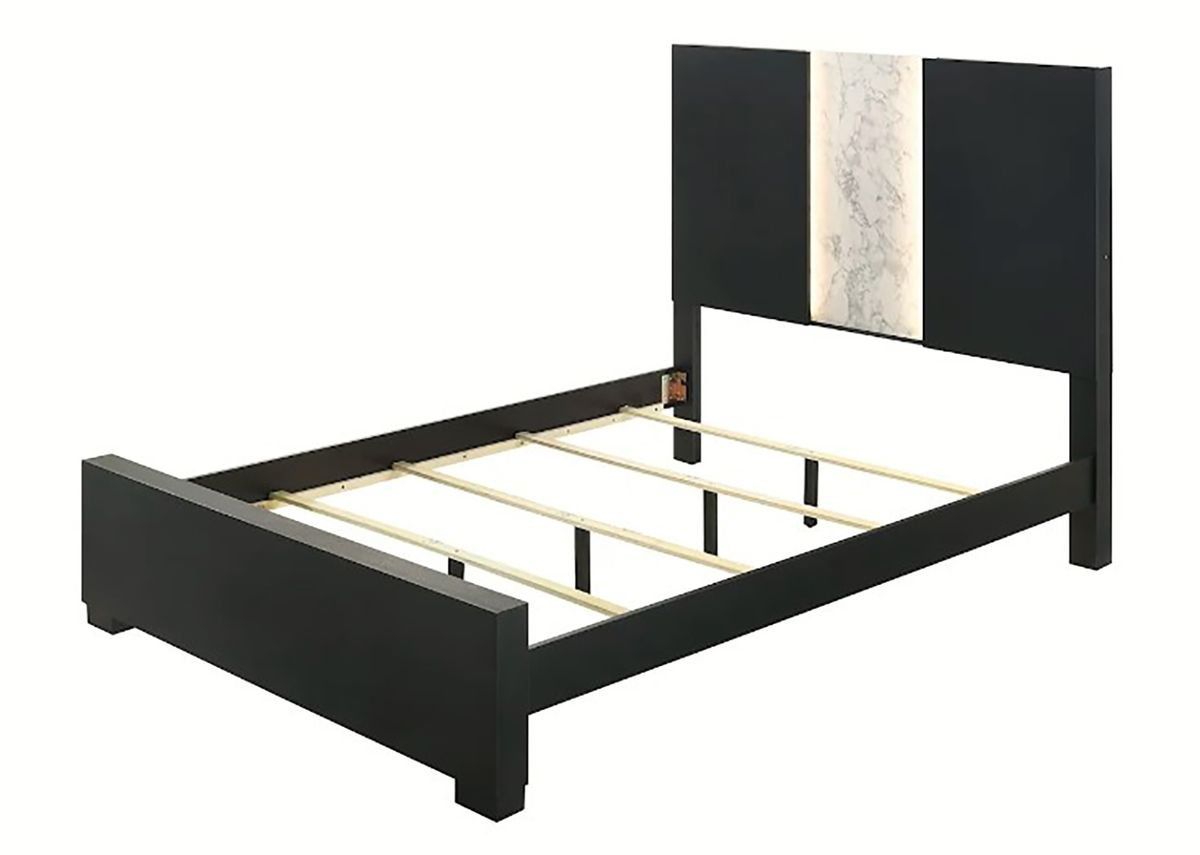 Crown Mark Furniture Rangley Queen Panel Bed in Black B6835-Q - Ideal Furniture (Fresno,CA)