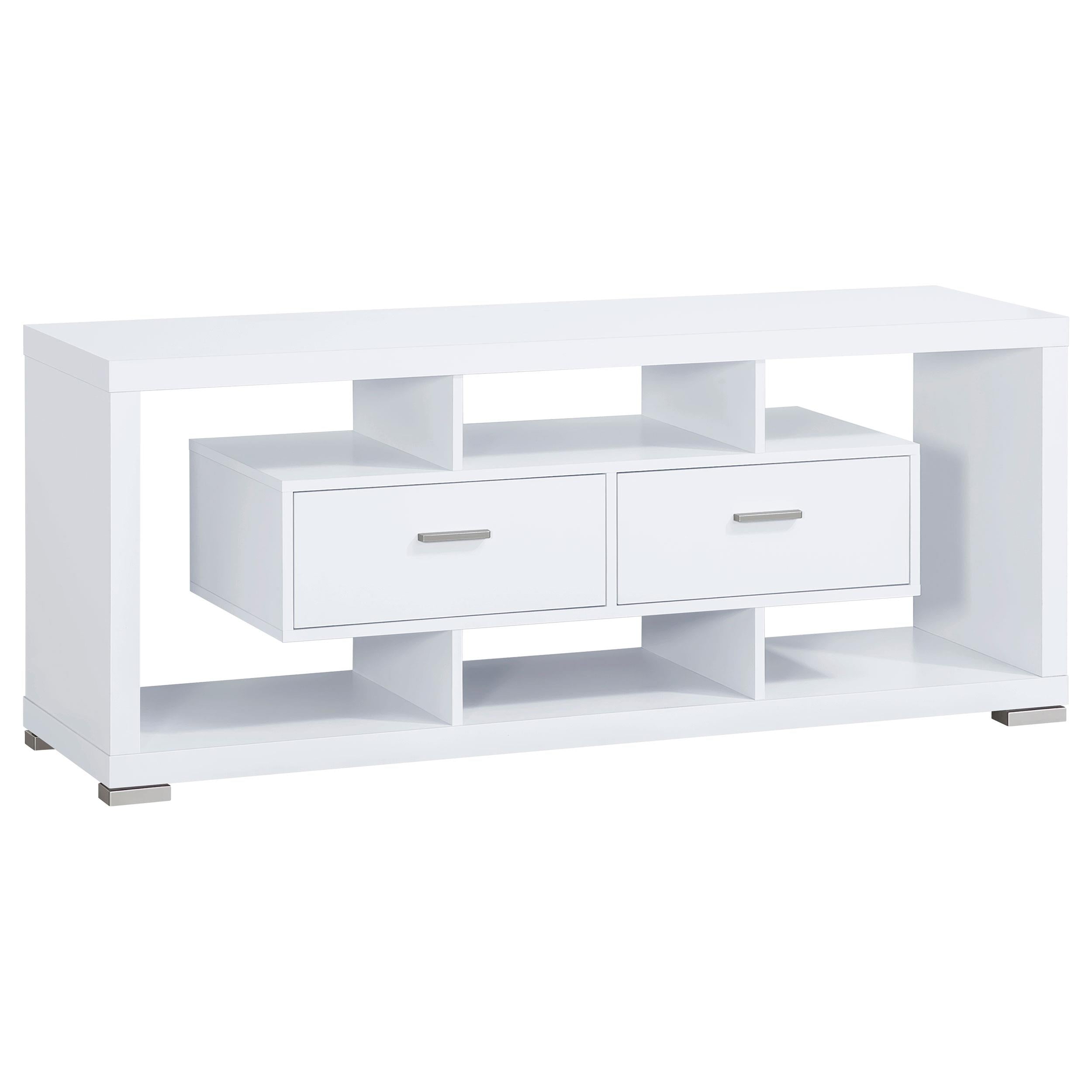 Darien 2-drawer Rectangular TV Console White - Ideal Furniture (Fresno,CA)