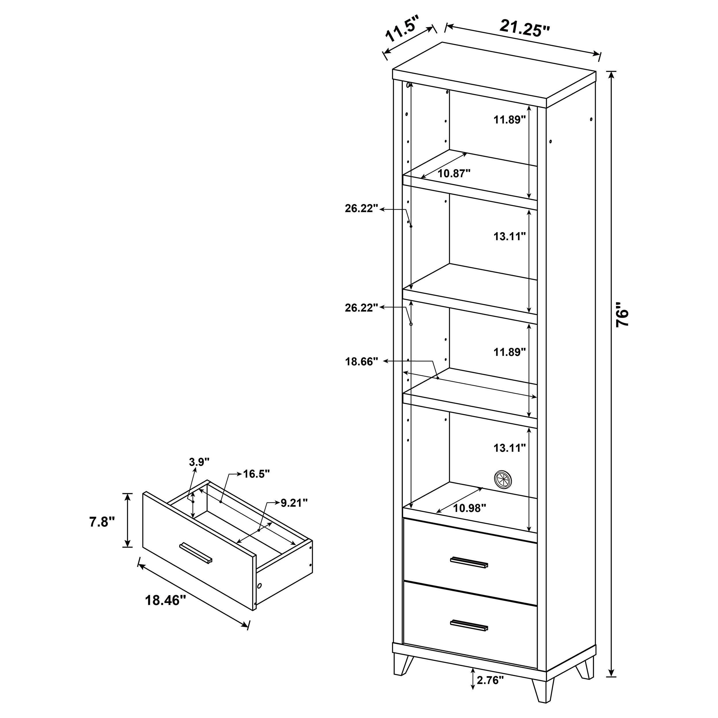 Lewes Media Tower - Ideal Furniture (Fresno,CA)