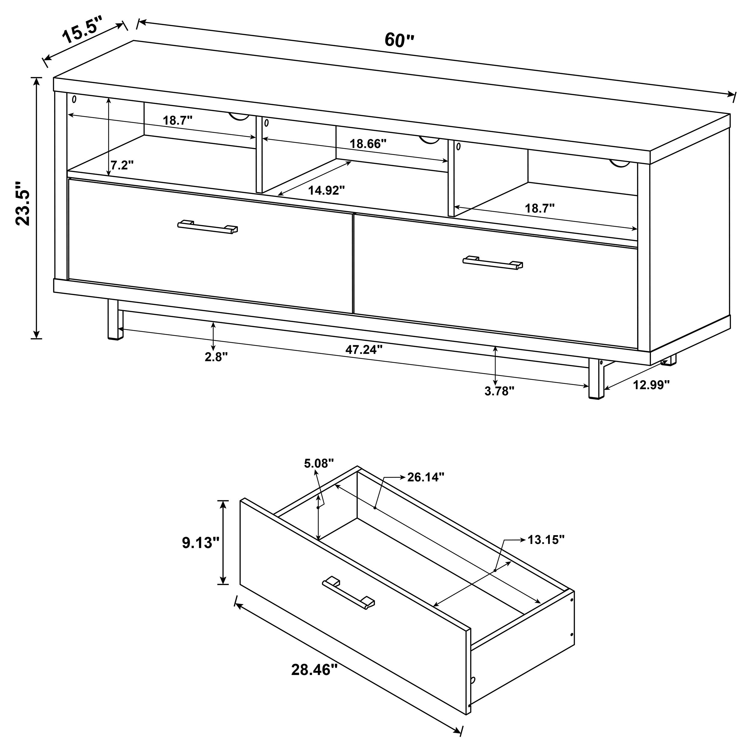 Casey TV Stand - Ideal Furniture (Fresno,CA)