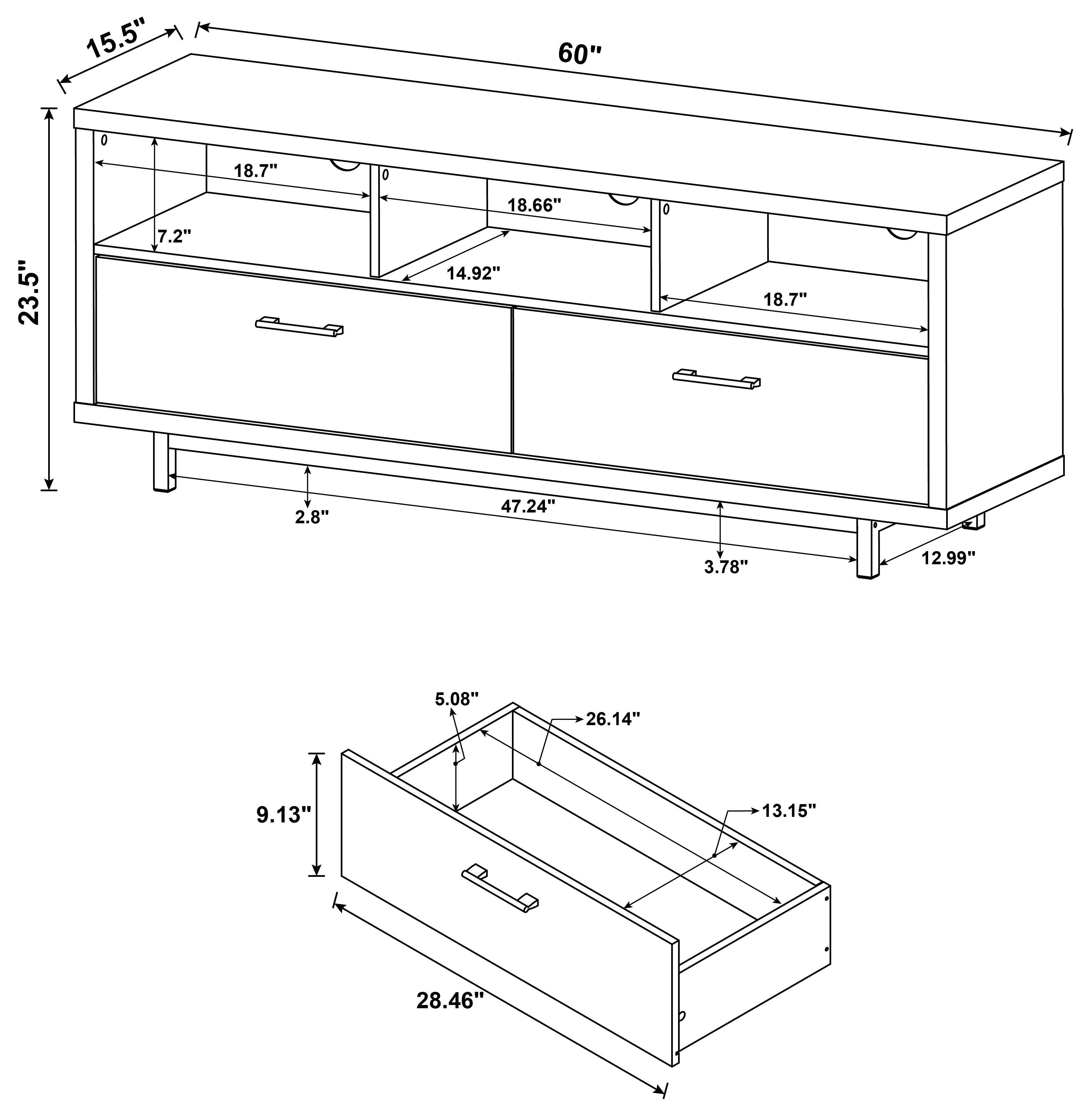 Casey TV Stand - Ideal Furniture (Fresno,CA)