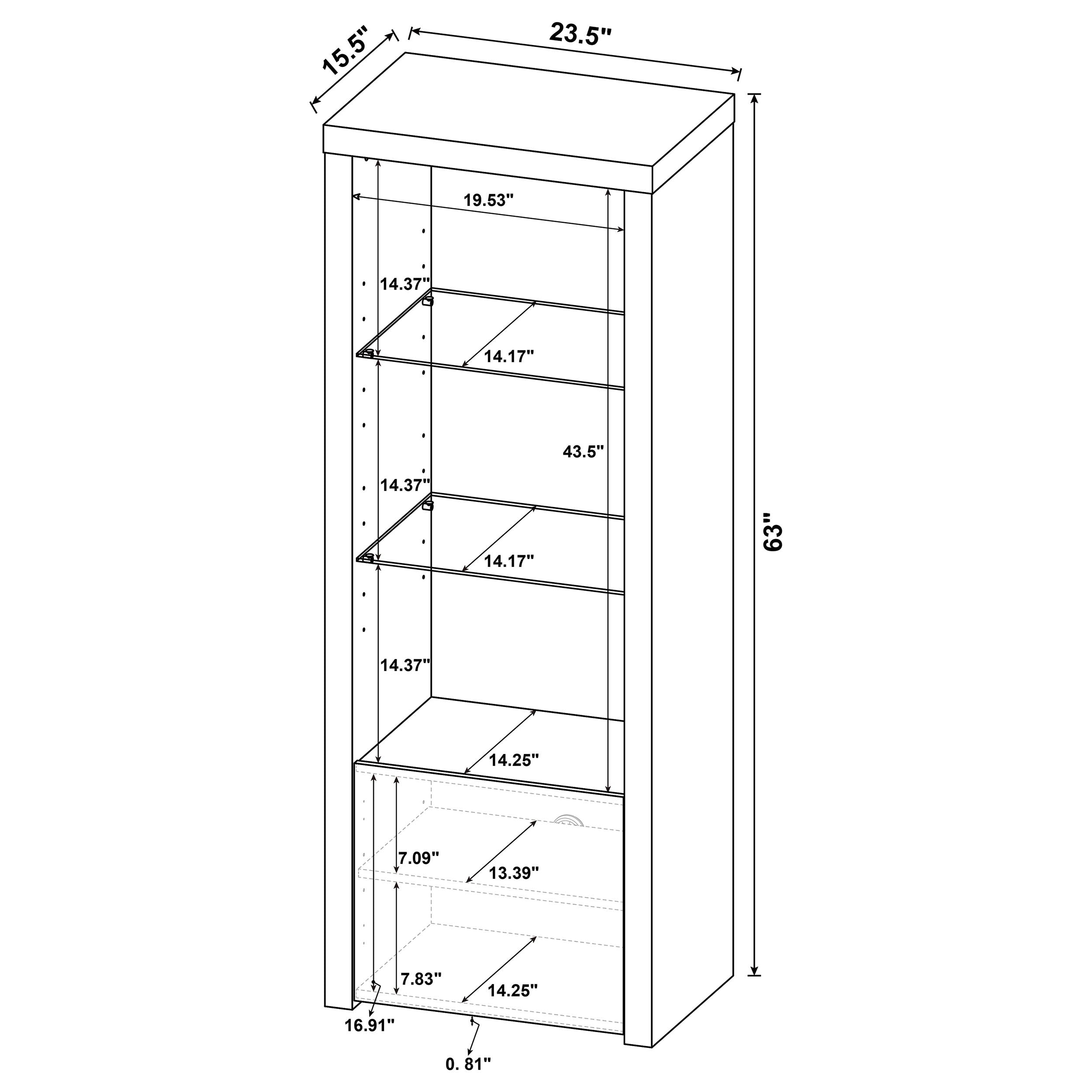 Jude Media Tower - Ideal Furniture (Fresno,CA)