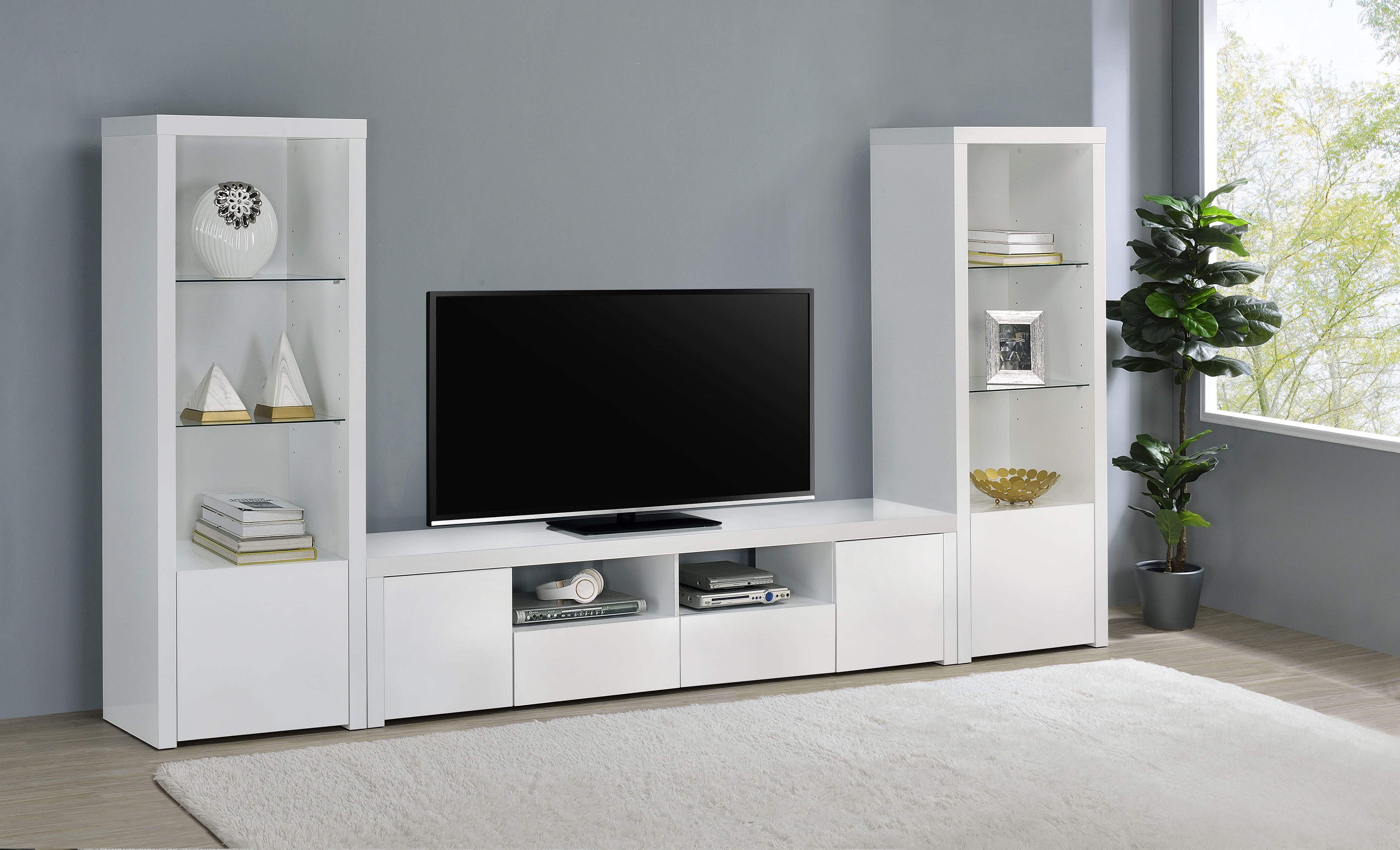 Jude Media Tower - Ideal Furniture (Fresno,CA)