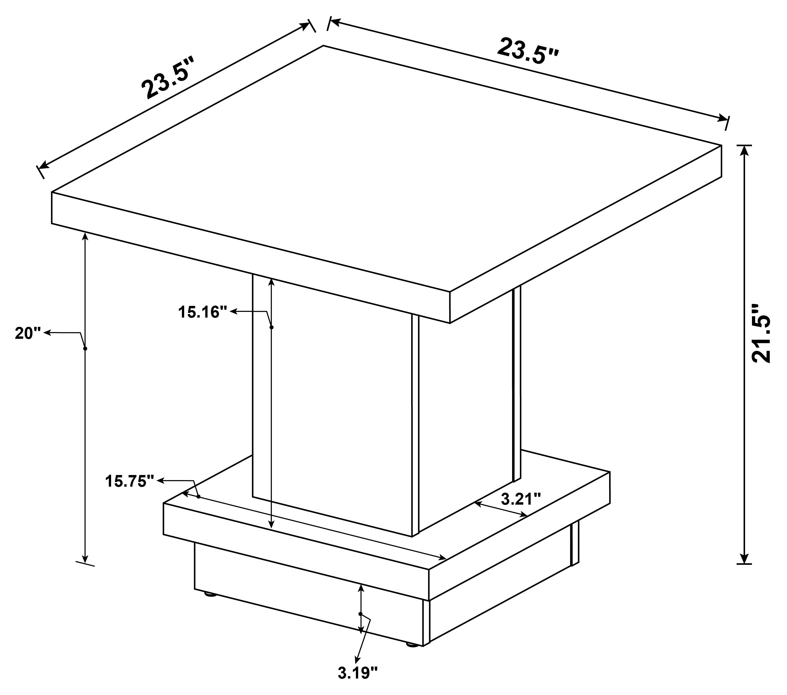 Reston End Table - Ideal Furniture (Fresno,CA)