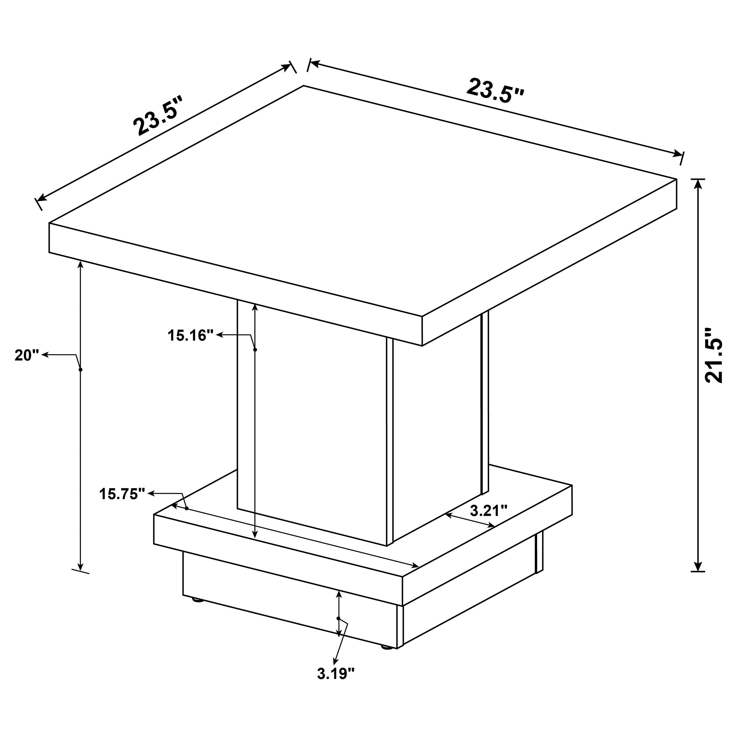 Reston Coffee Table Set - Ideal Furniture (Fresno,CA)