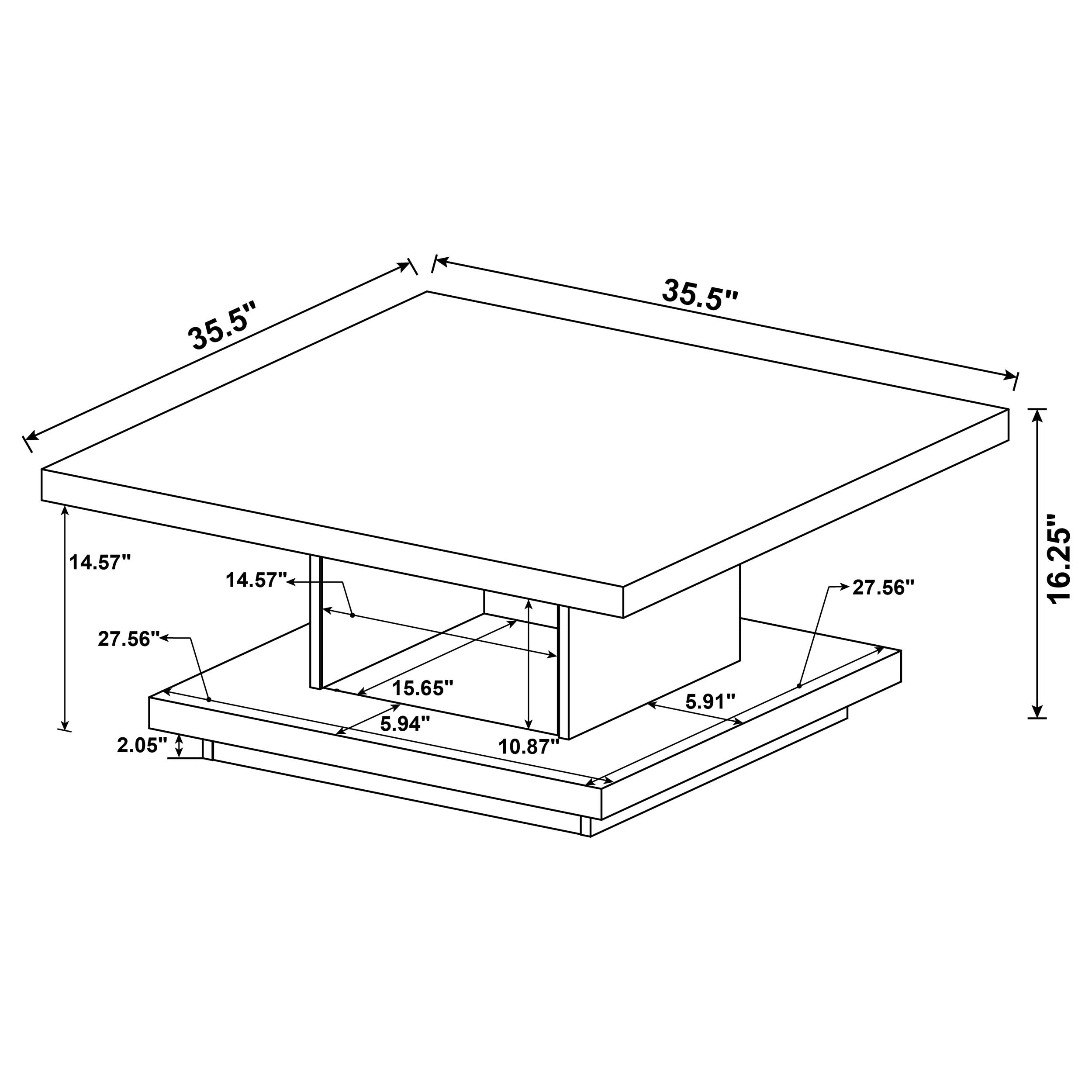 Reston Coffee Table Set - Ideal Furniture (Fresno,CA)