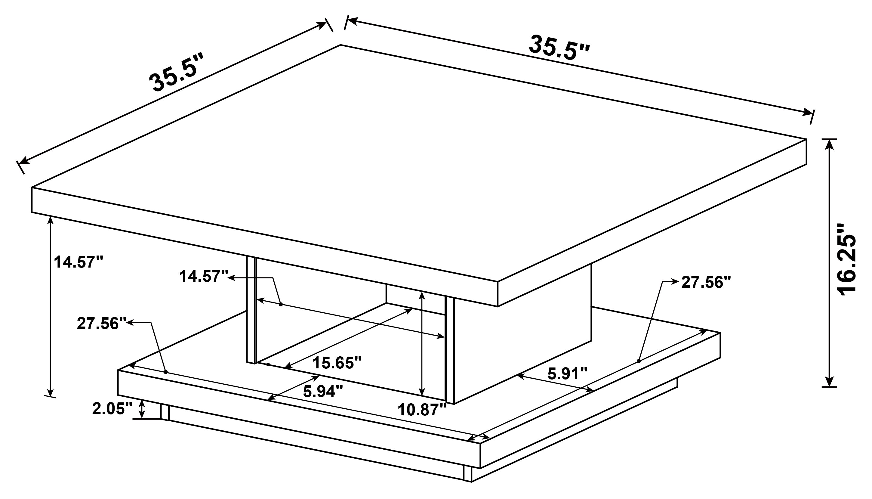 Reston Coffee Table - Ideal Furniture (Fresno,CA)