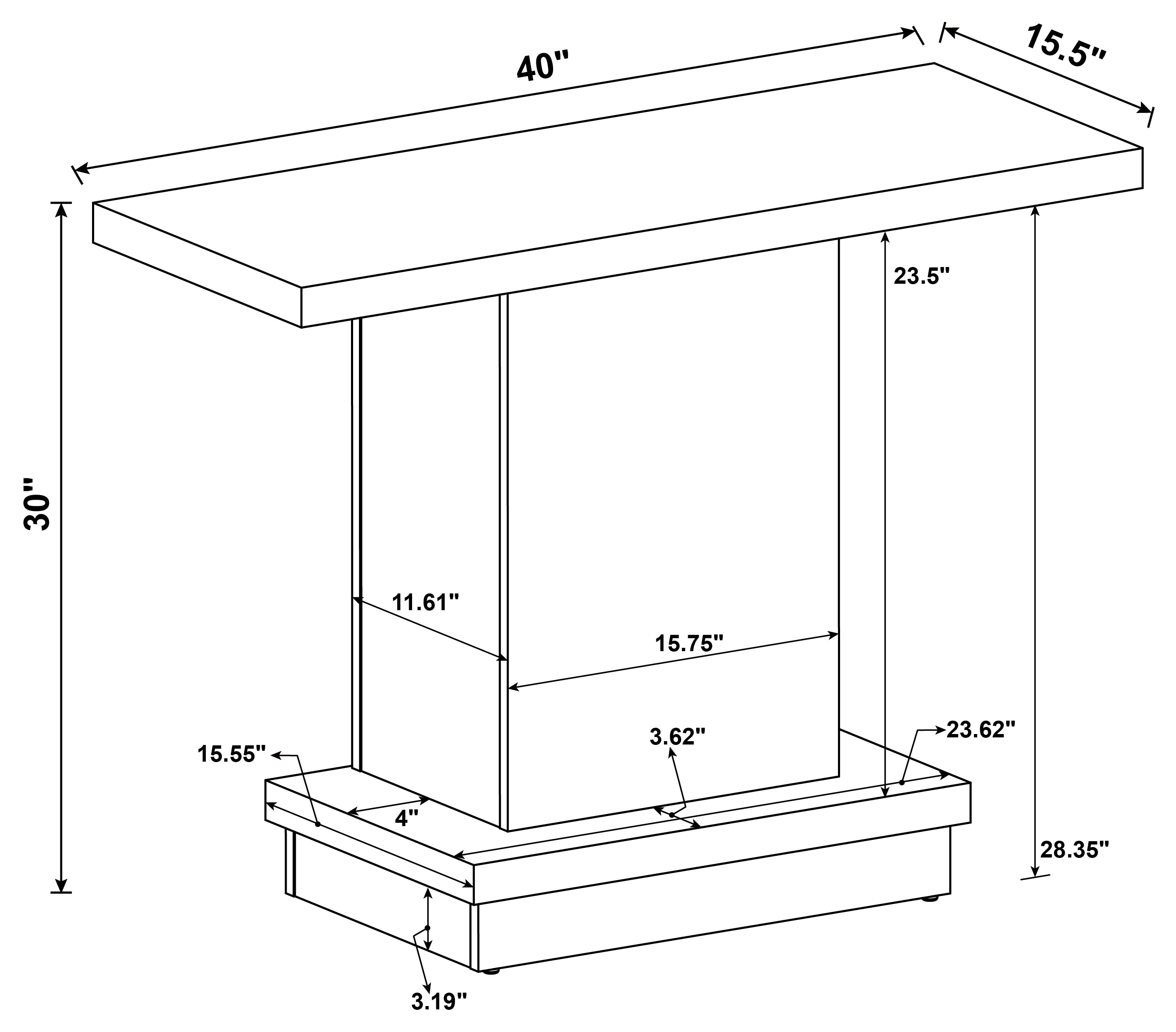 Reston Console Table - Ideal Furniture (Fresno,CA)