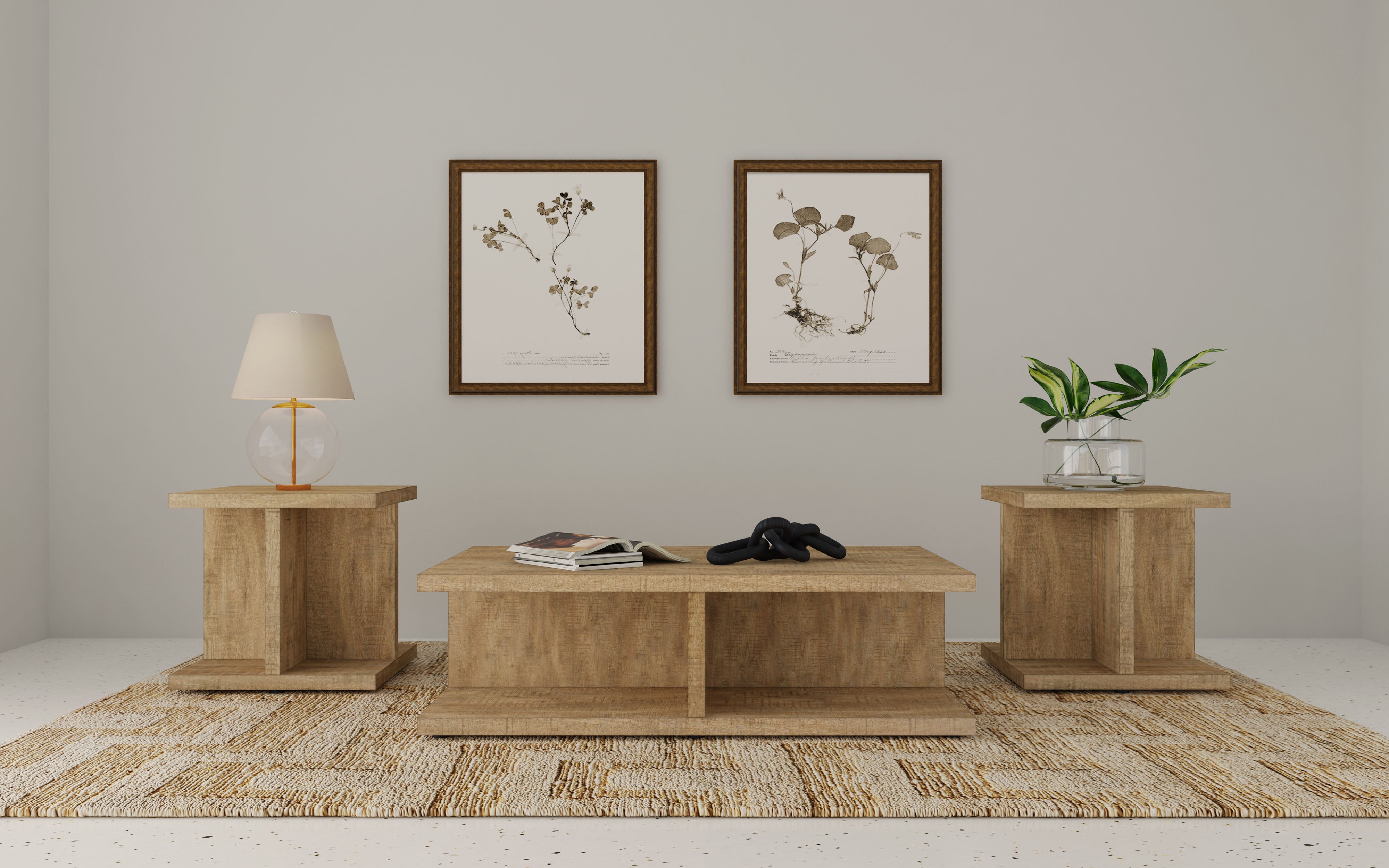 Cortona Coffee Table Set - Ideal Furniture (Fresno,CA)