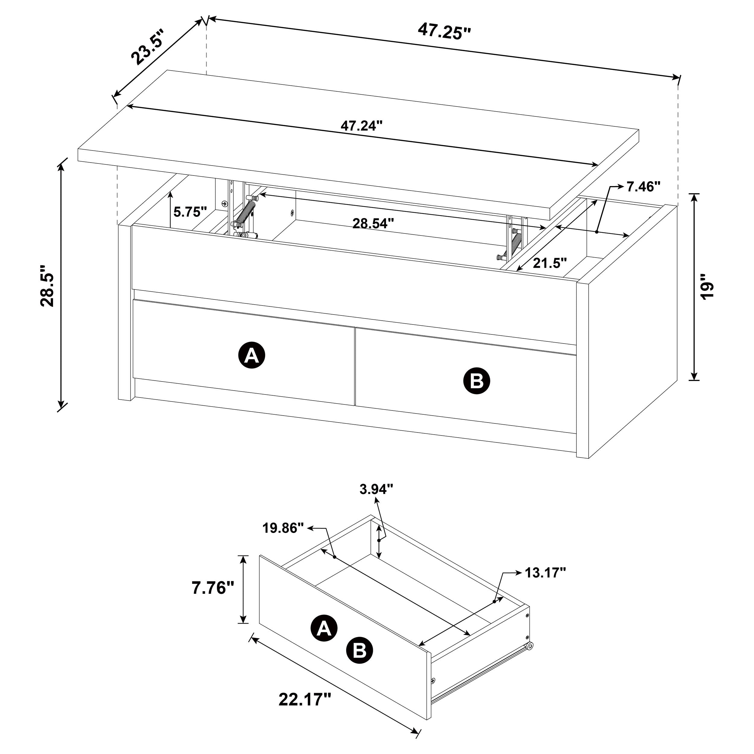 Knapp Lift-Top Coffee Table Set - Ideal Furniture (Fresno,CA)
