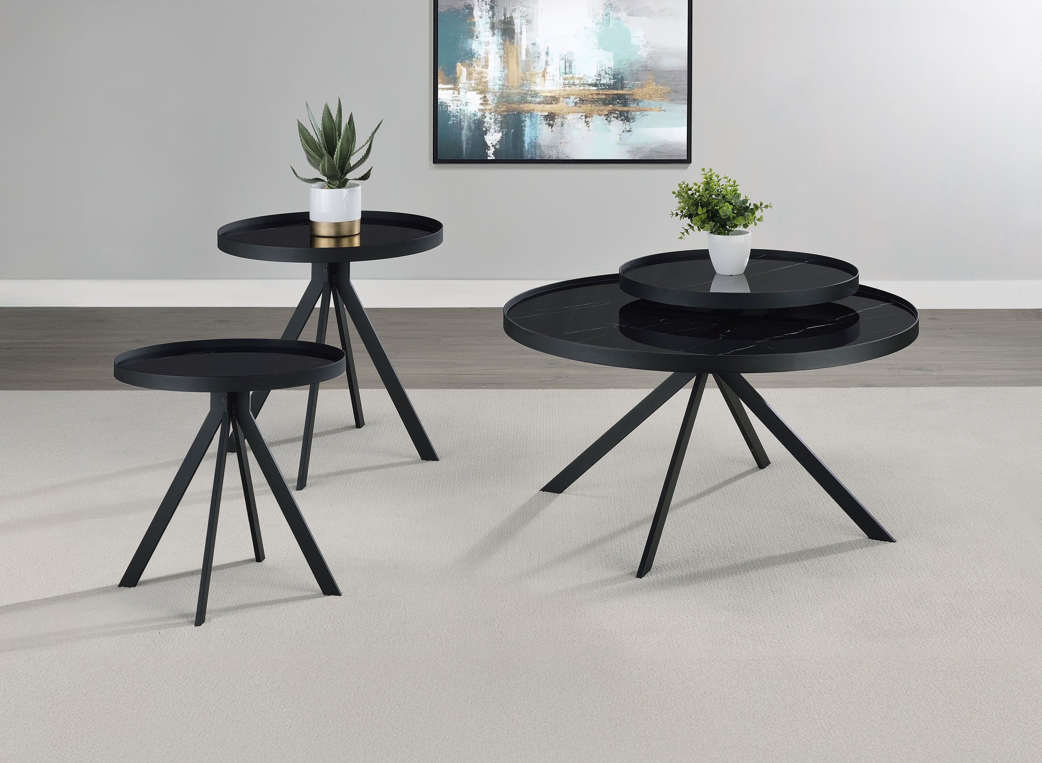 Briggs Coffee Table Set - Ideal Furniture (Fresno,CA)