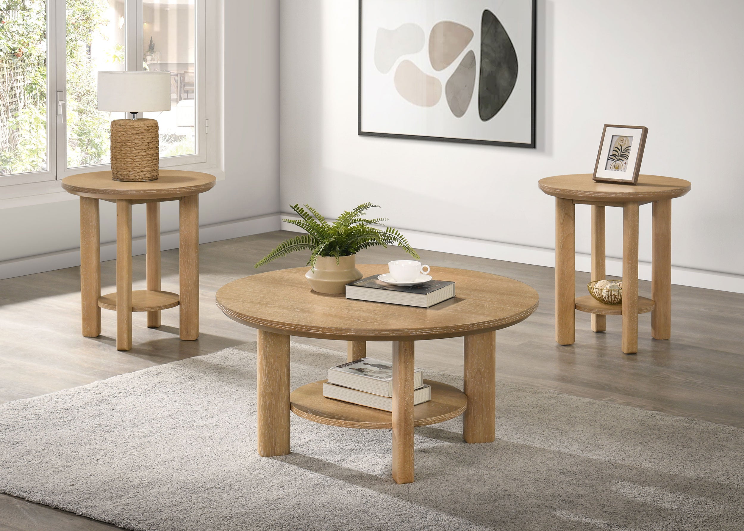 Ottowa Coffee Table Set - Ideal Furniture (Fresno,CA)