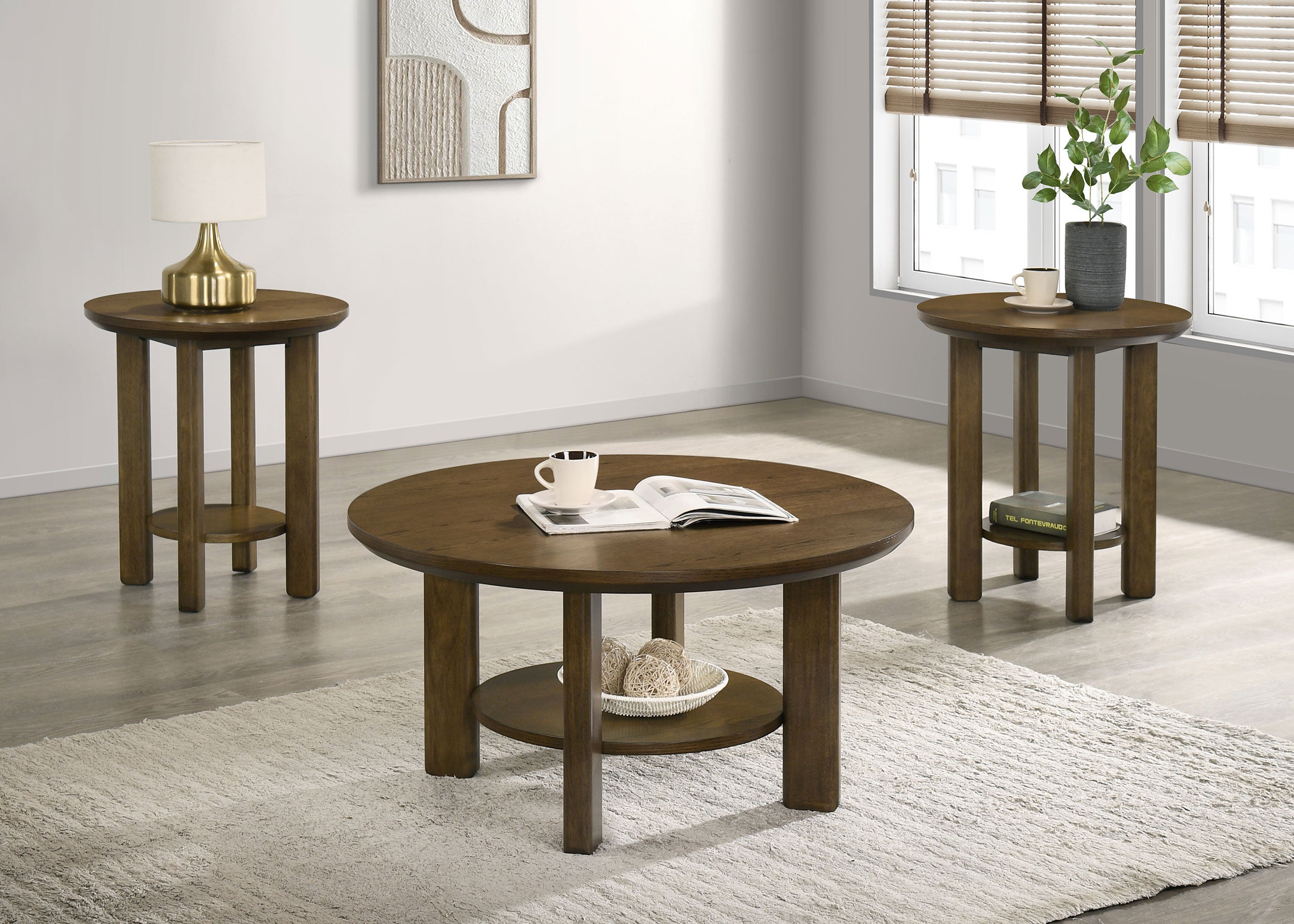 Ottowa Coffee Table Set - Ideal Furniture (Fresno,CA)