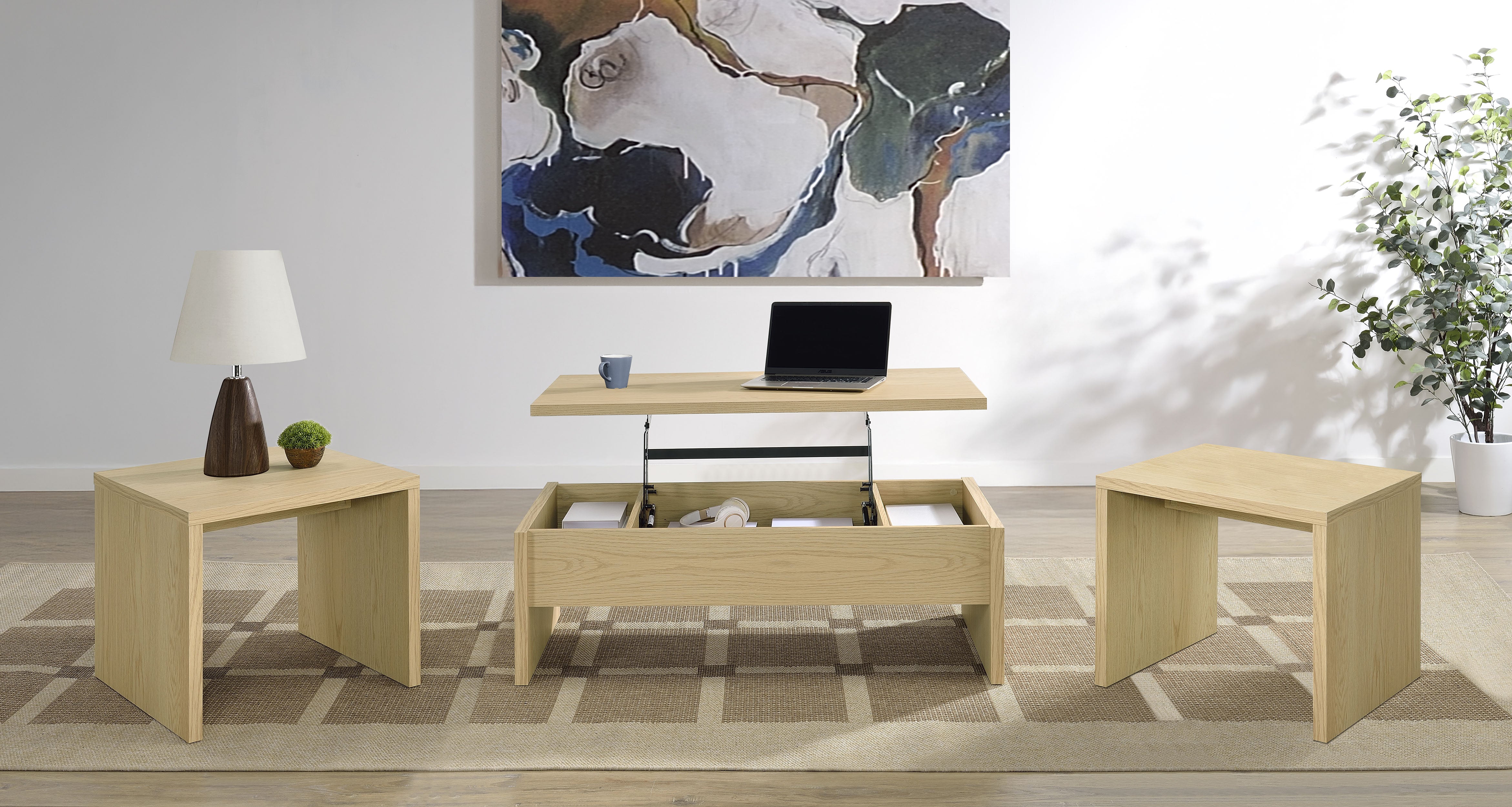 Canoga Lift-Top Coffee Table Set - Ideal Furniture (Fresno,CA)