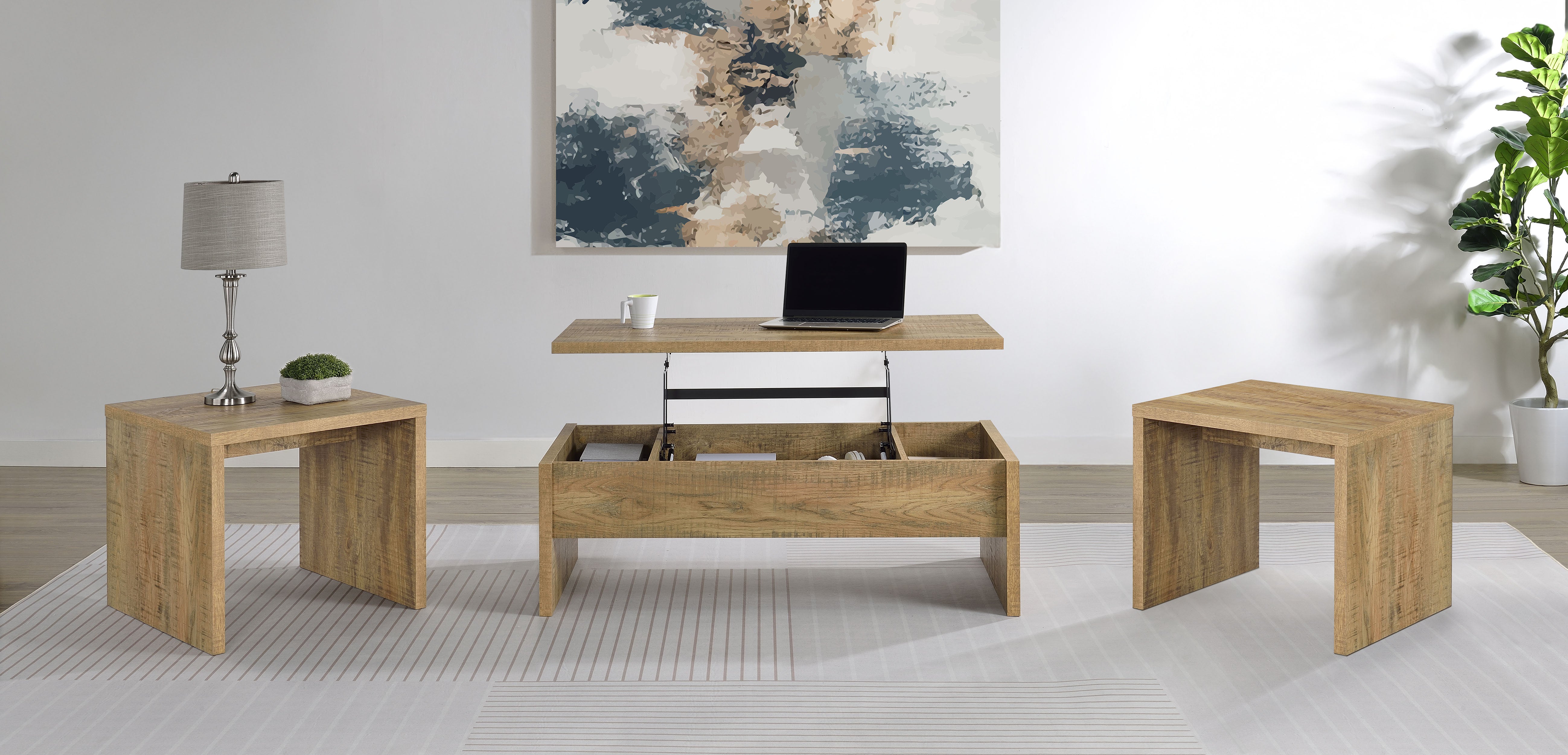 Canoga Lift-Top Coffee Table Set - Ideal Furniture (Fresno,CA)