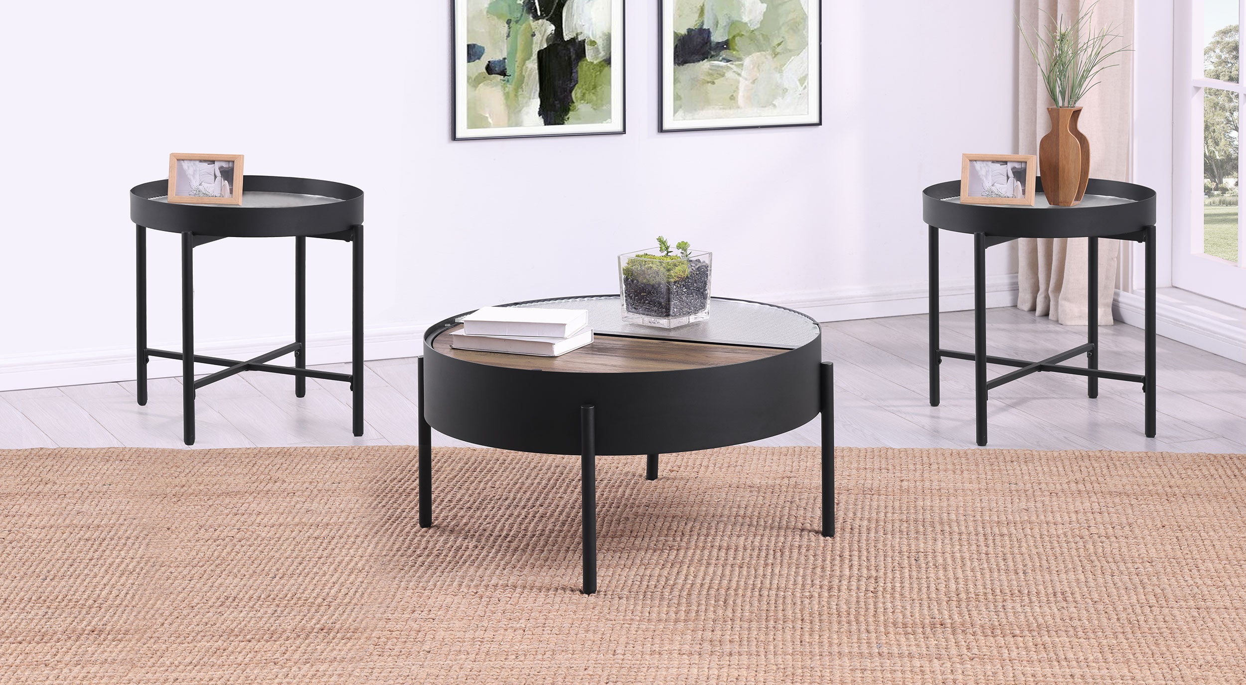 Ozella Coffee Table Set - Ideal Furniture (Fresno,CA)