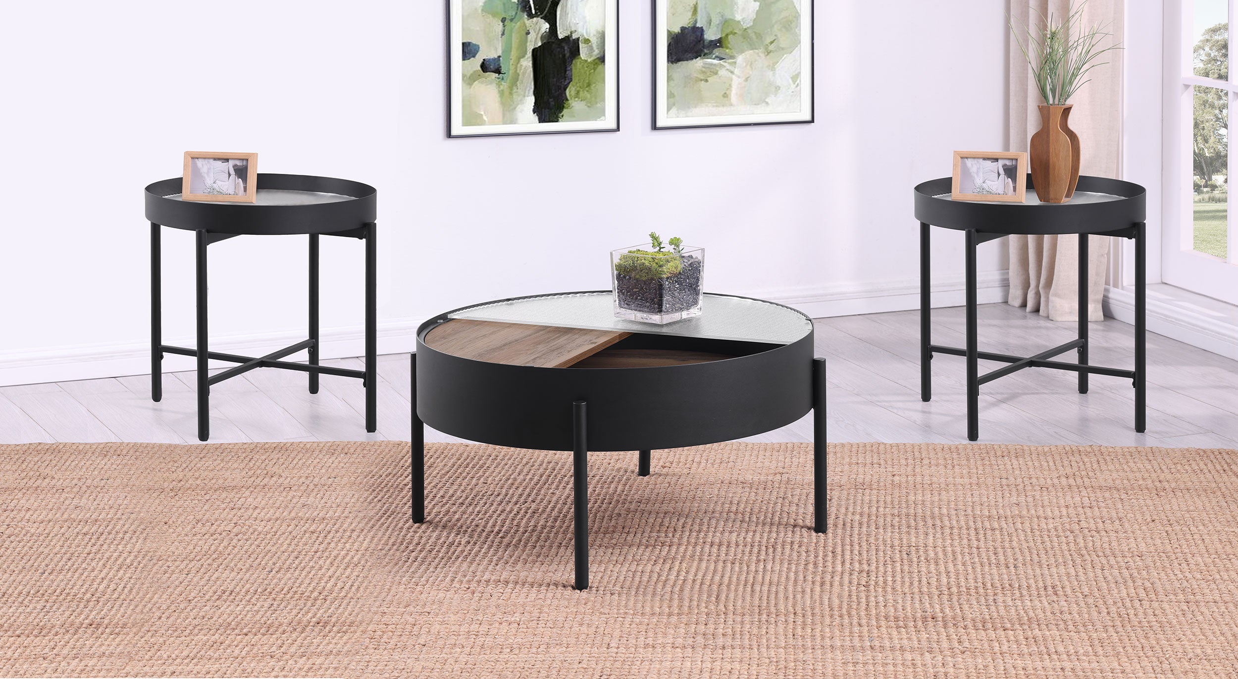 Ozella Coffee Table Set - Ideal Furniture (Fresno,CA)