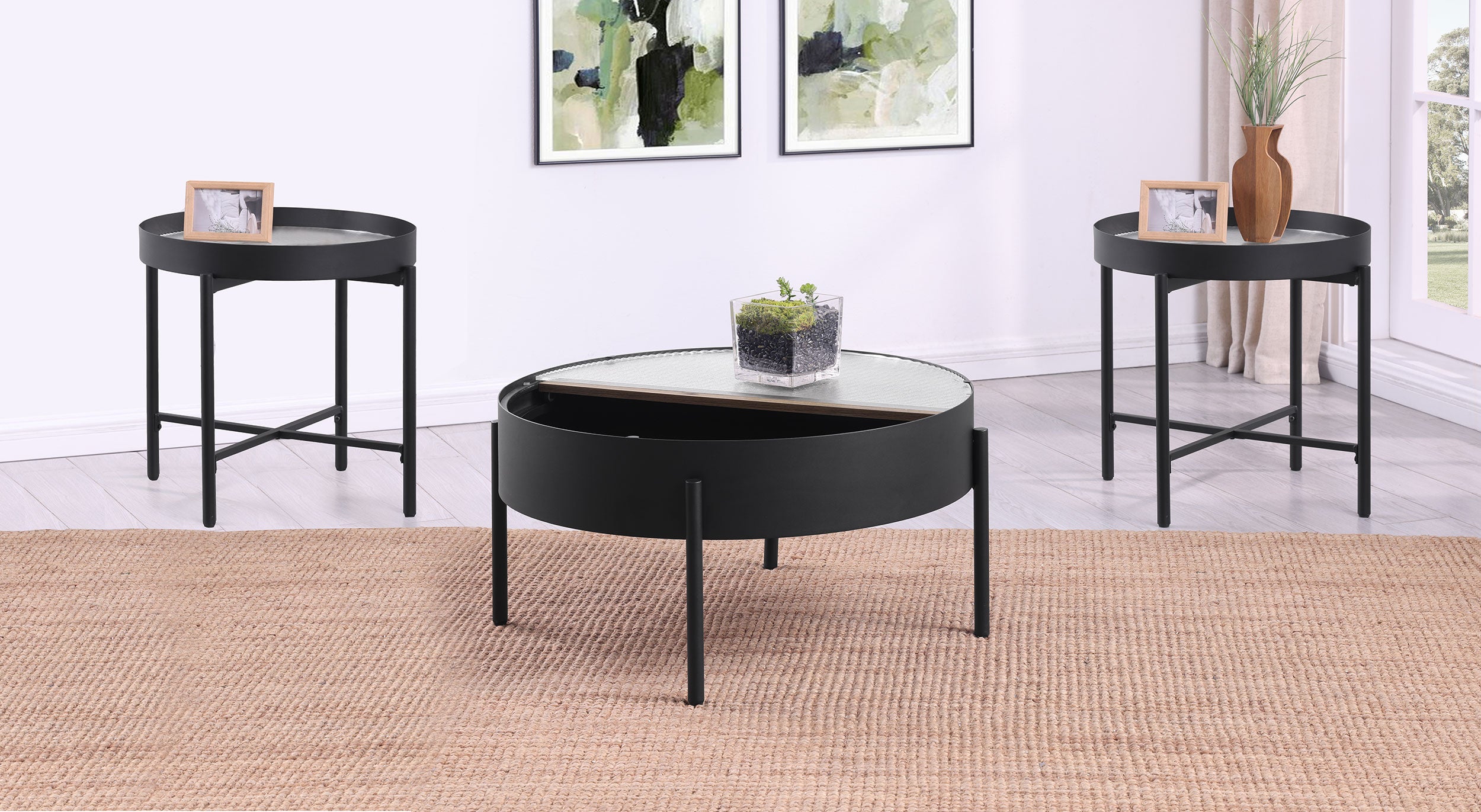 Ozella Coffee Table Set - Ideal Furniture (Fresno,CA)