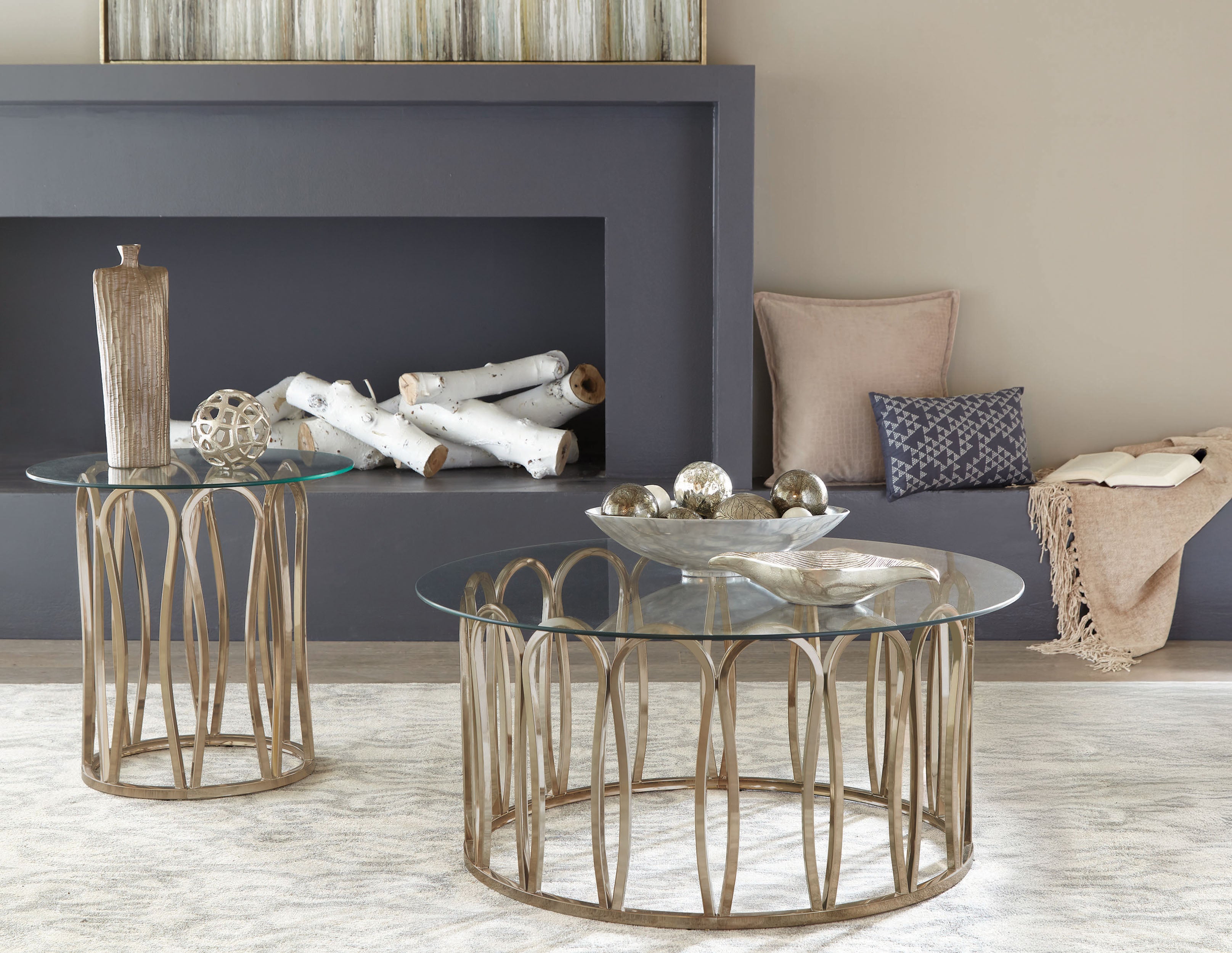 Monett Coffee Table Set - Ideal Furniture (Fresno,CA)