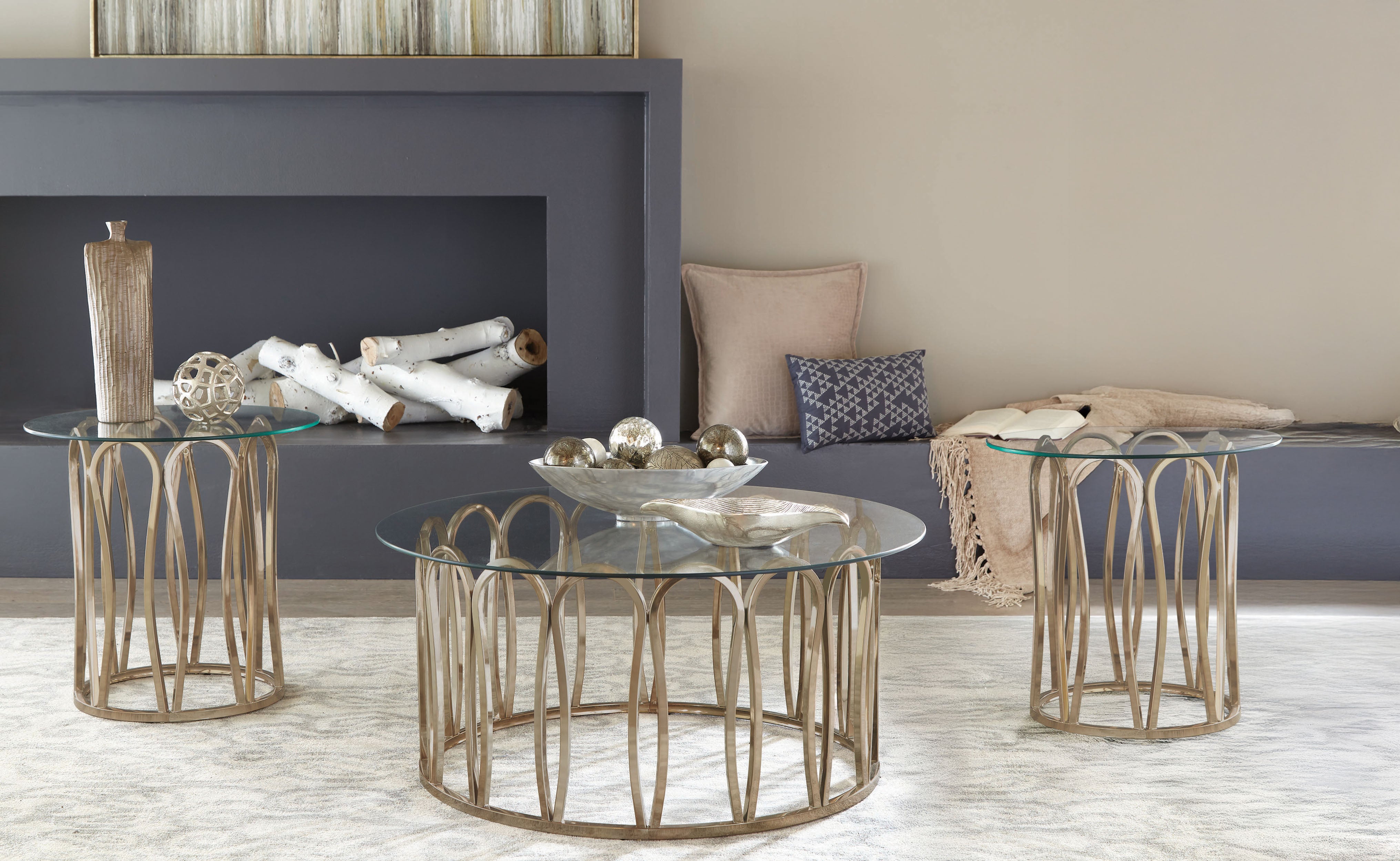 Monett Coffee Table Set - Ideal Furniture (Fresno,CA)