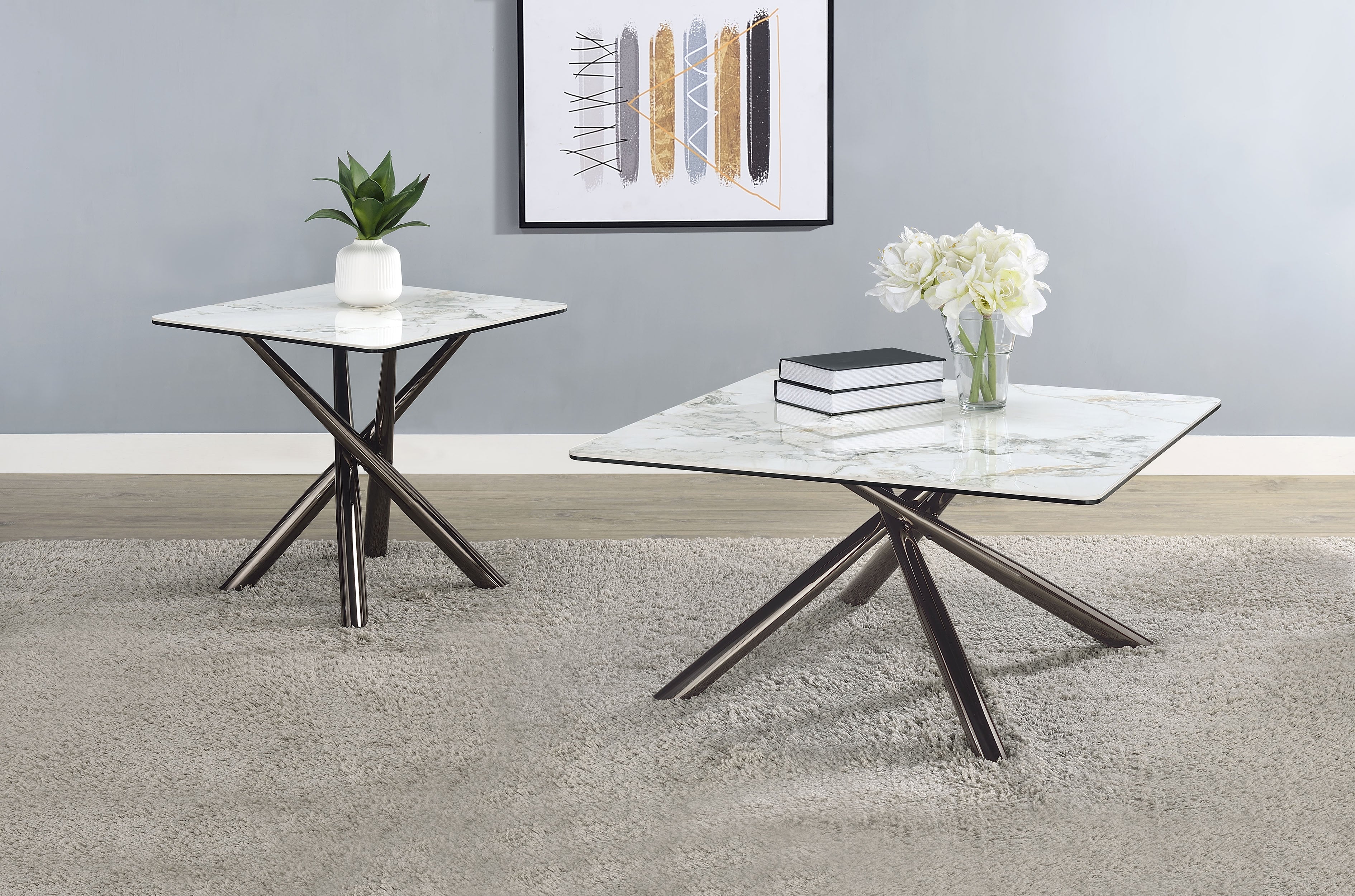 Carvell Coffee Table Set - Ideal Furniture (Fresno,CA)