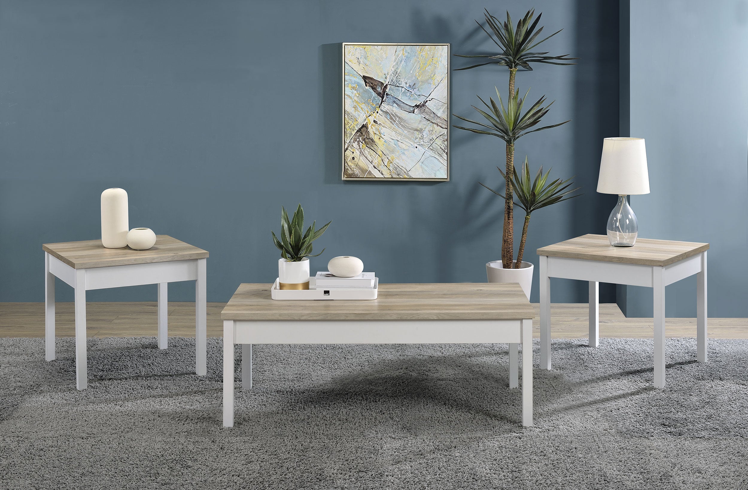 Stacie Coffee Table Set - Ideal Furniture (Fresno,CA)