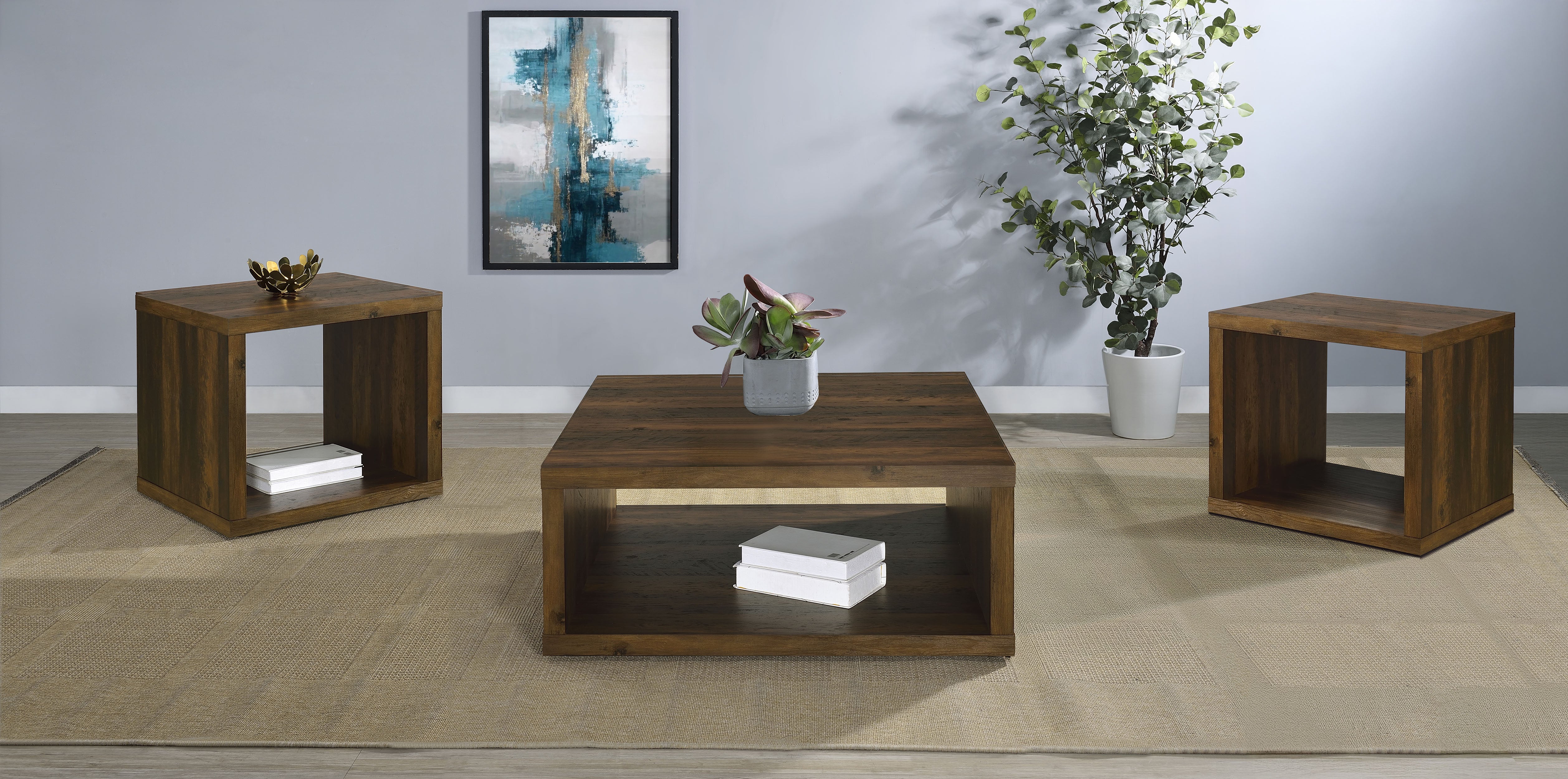 Frisco Coffee Table Set - Ideal Furniture (Fresno,CA)