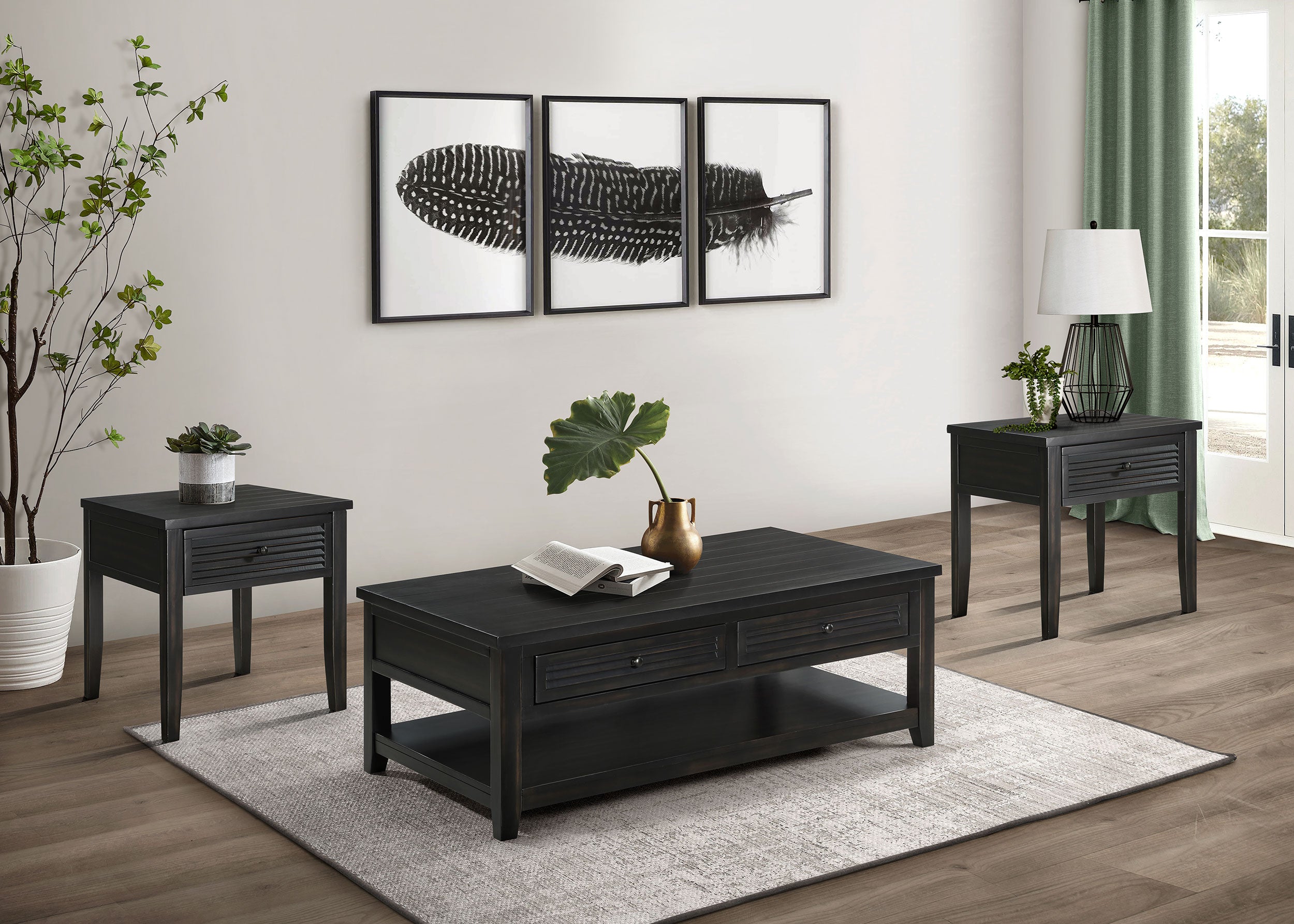 Concord Coffee Table Set - Ideal Furniture (Fresno,CA)