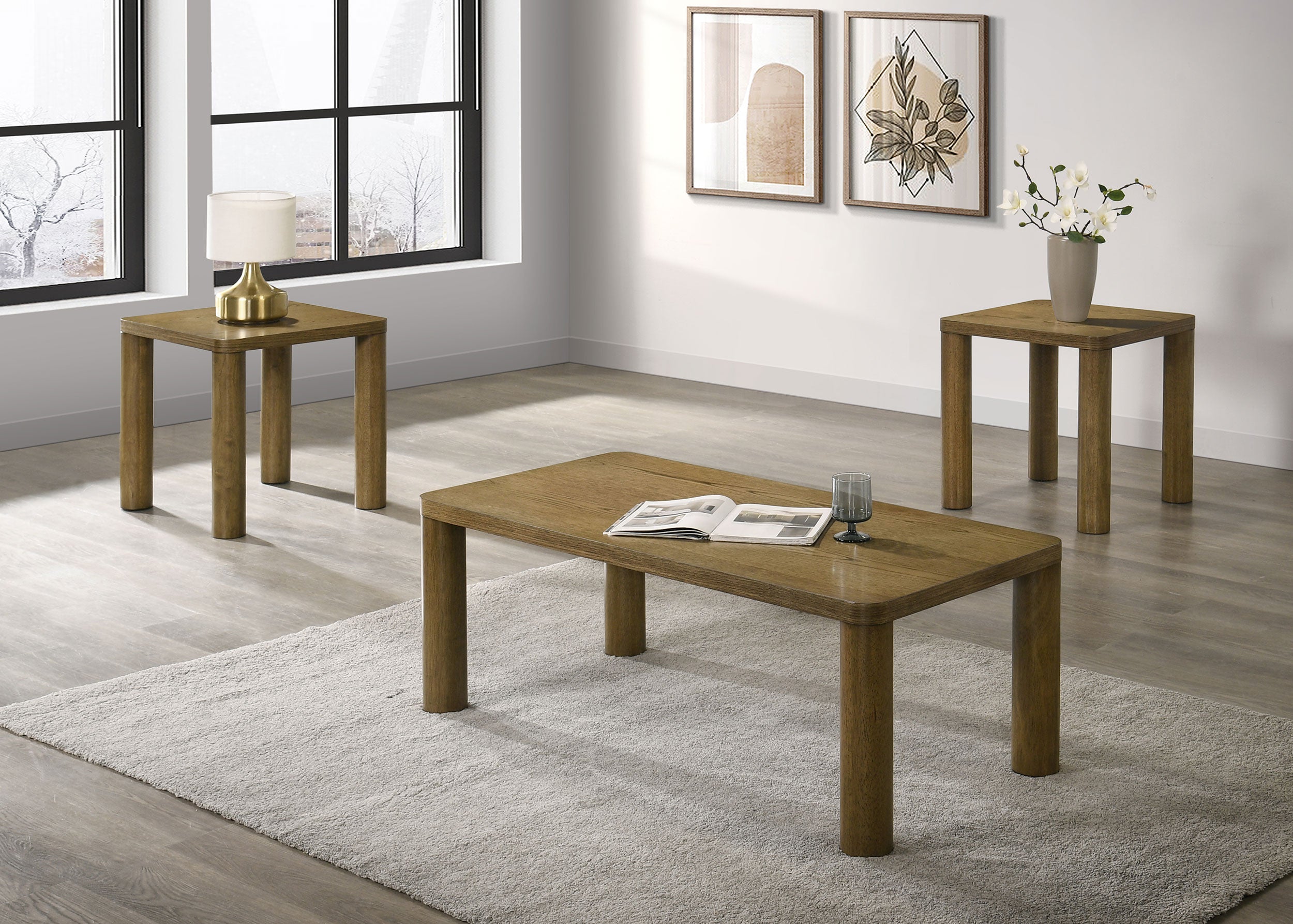 Castlewood Coffee Table Set - Ideal Furniture (Fresno,CA)