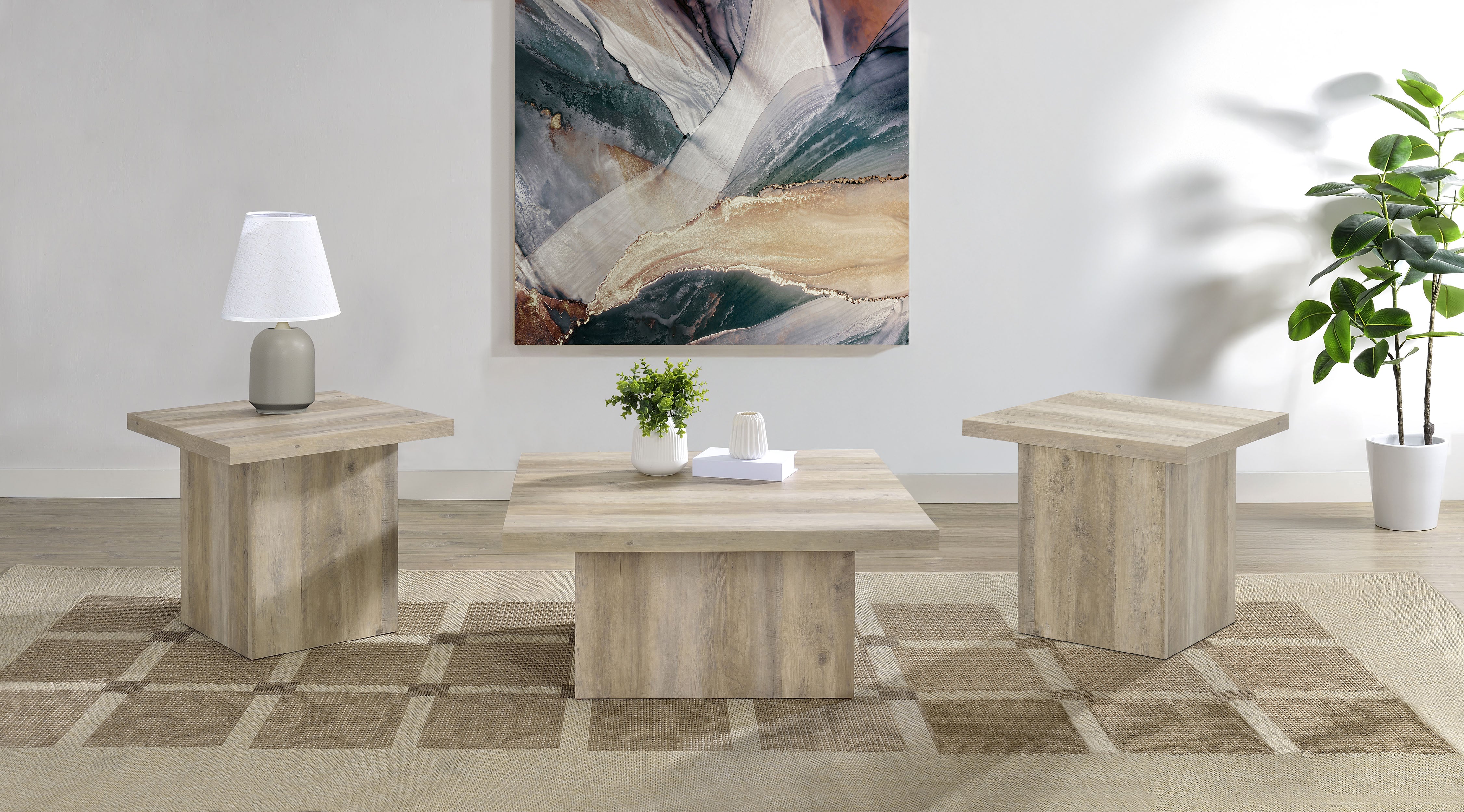 Devar Coffee Table Set - Ideal Furniture (Fresno,CA)